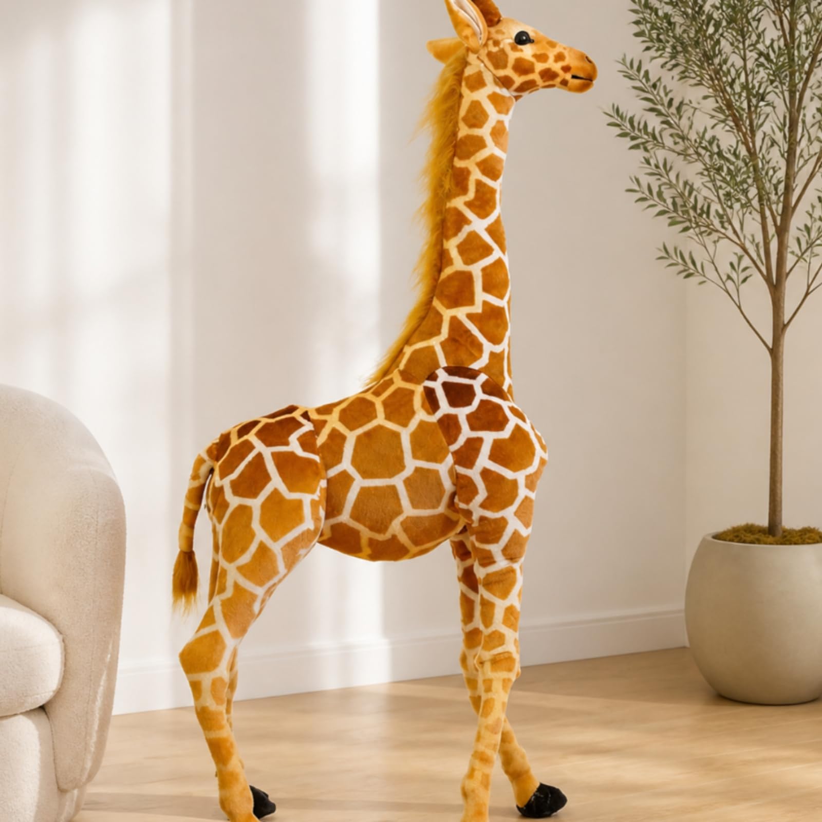Pupazzo a Forma di Giraffa Morbido, Giraffa, 80 Cm, 0,6 kg
