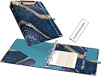 Vista 209 de Ospelelf Mini 3 Ring Binder, 2 Inch, Cute Pink Marble Binder for 5.5" x 8.5" with 5 Tab Dividers, File Folder Labels and Low Profile Clipboards