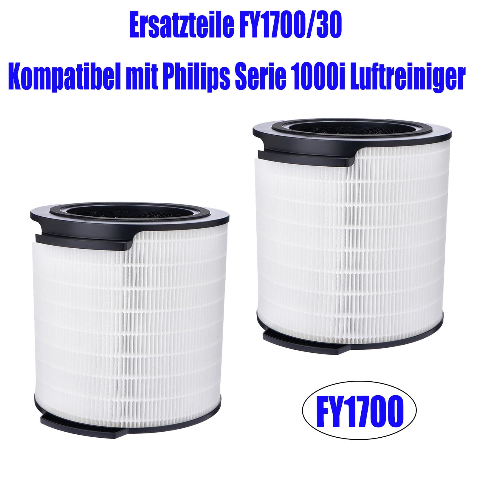 2 filtros de repuesto FY1700 para purificador de aire Philips AC1711 AC1715 serie 1000i