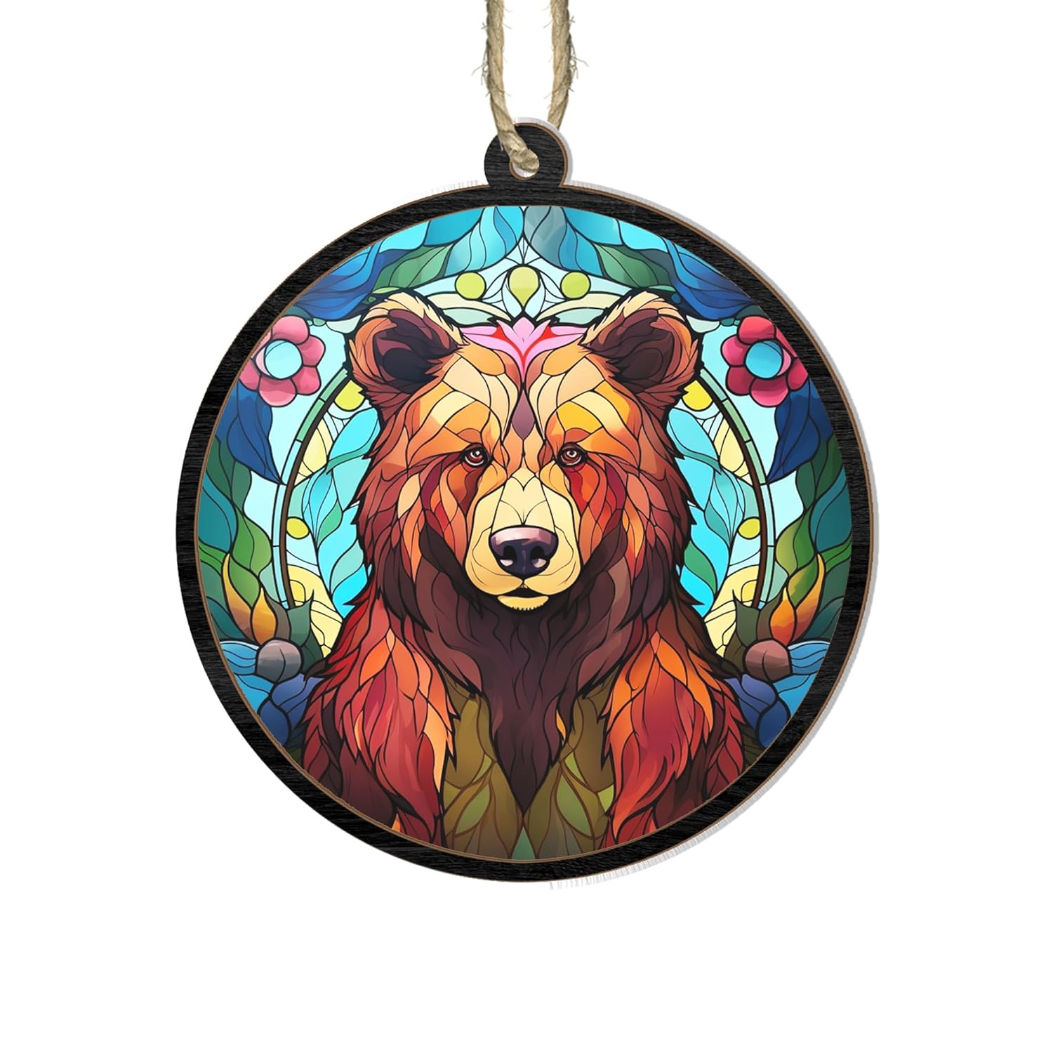 Elivita Bear Suncatcher, Bear Ornament, Bear Christmas