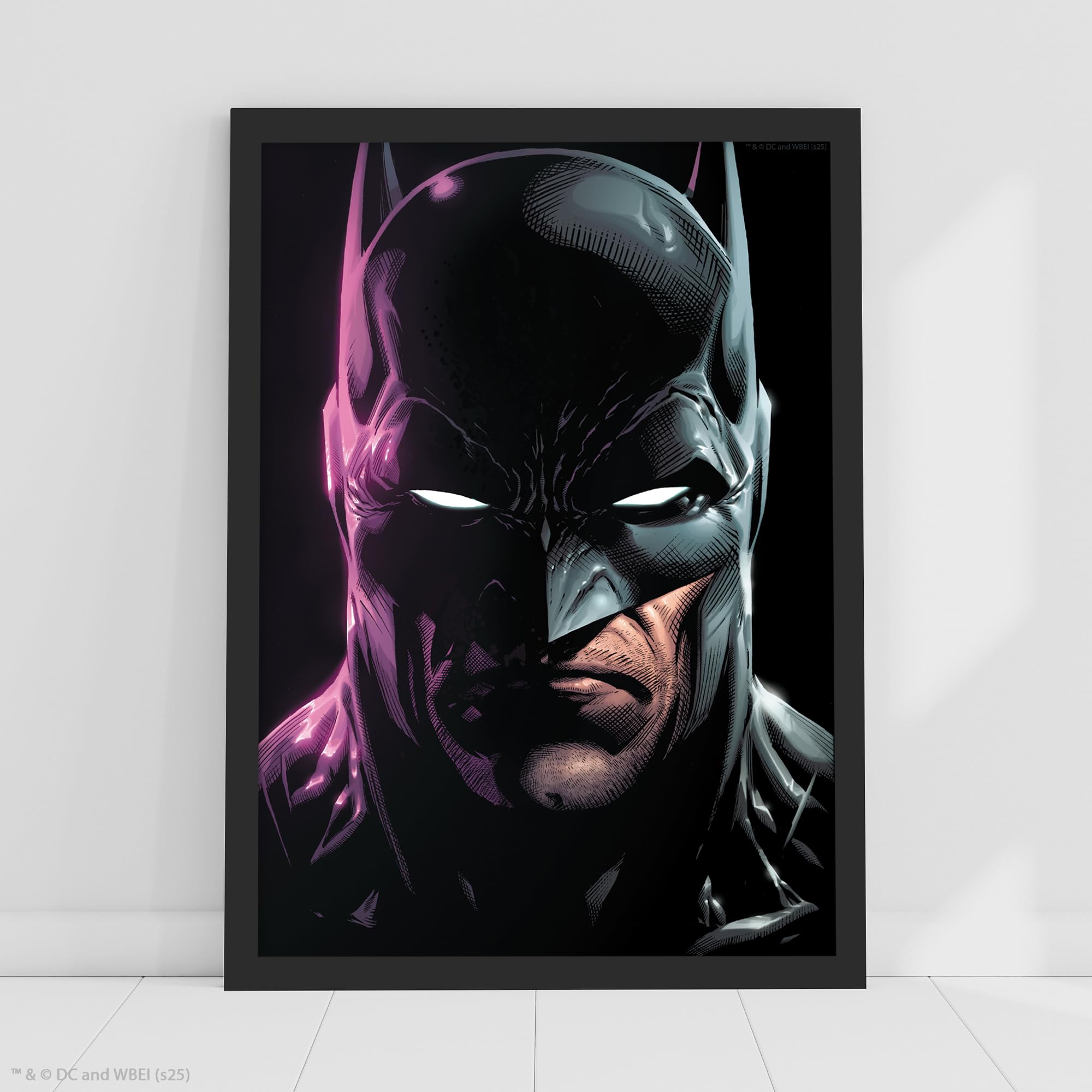 Themed Multicolour Batman Print - Batman Purple Glow Poster Dc Superhero Wall Art (21Cm X 29.7Cm - A4)