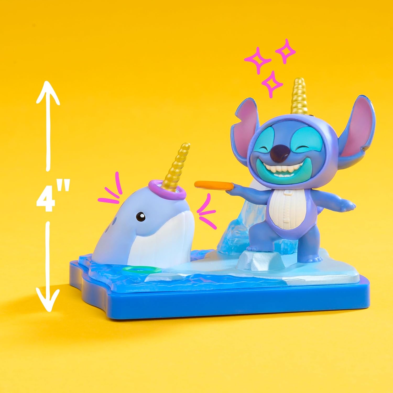 HAPPY HAUL Disney Stitch Goes Wild Scene Setters, Surprise Collectible Toy Figure in Blind Box with Scenic Base and Accessories, 3 Inches Tall, Short-Run Drop, Ages 8 and up