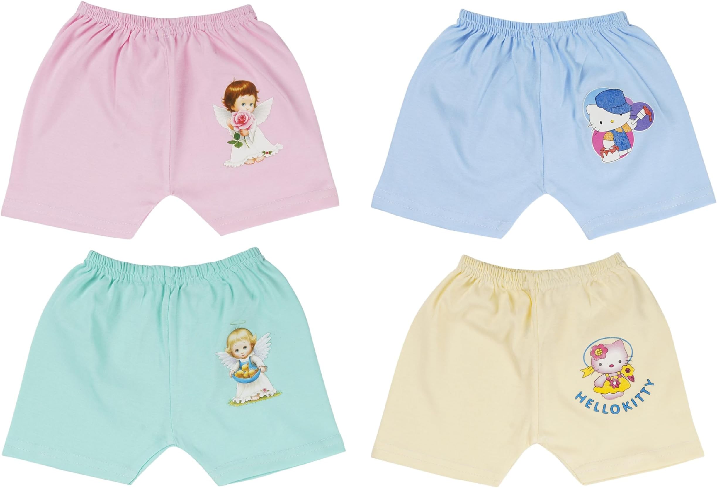 CUTE LANDINGS New Born Baby Girls and Boys Hosiery Cotton Shorts| Infant| Regular Fit| Half Pants