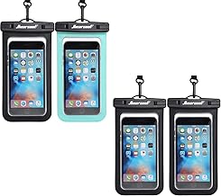 Hiearcool Waterproof Phone Pouch, Waterproof Phone Case for iPhone 17 16 15 14 13 Pro Max, IPX8 Cellphone Dry Bag Beach Cruise Ship Essentials 4Pack-8.3" (Black Green+2Black)