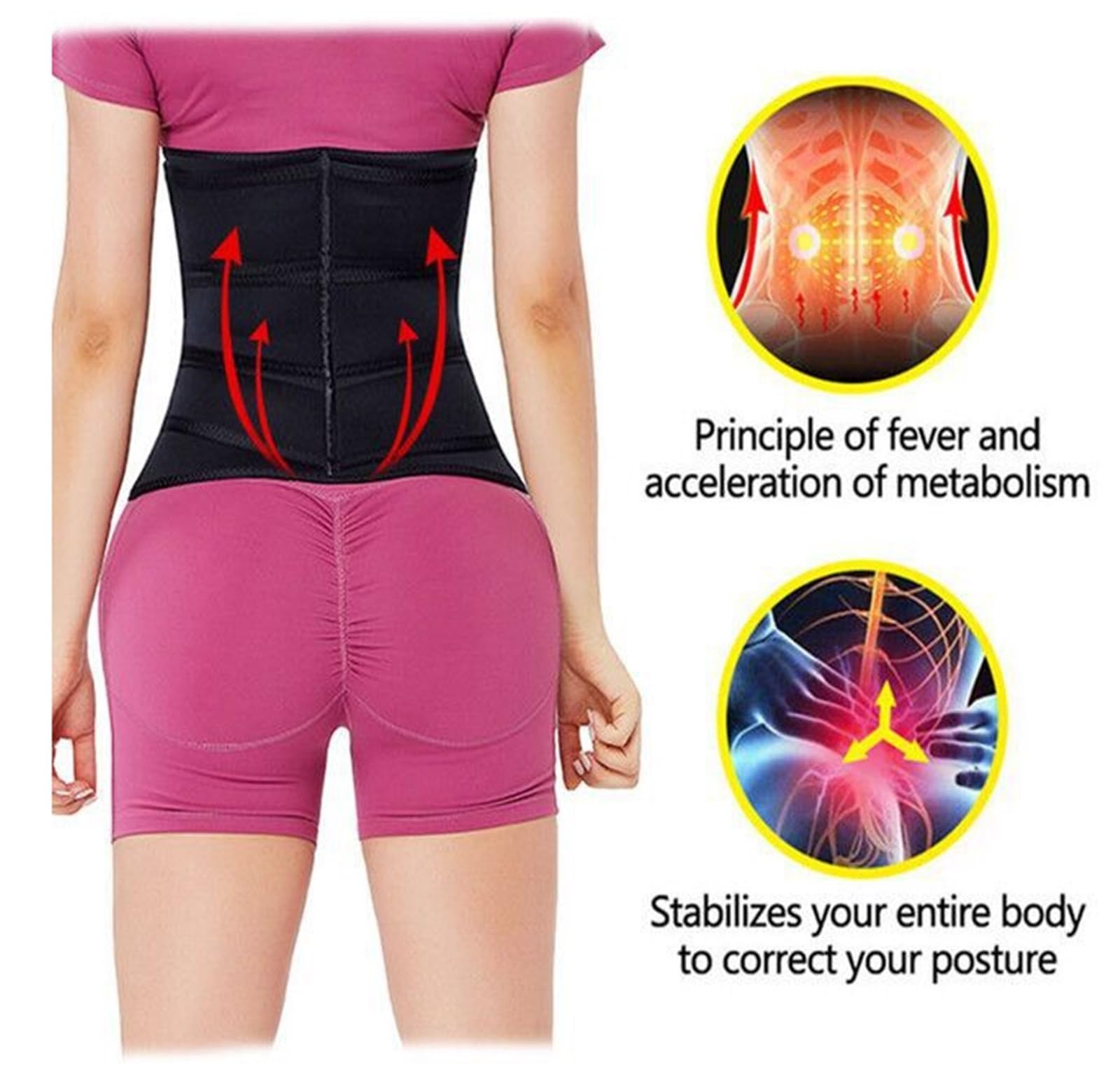 Fajas Waist Trainer Entrenador De Cintura Body Shaper Cintura Faja Mujeres Torso Ejercicio Sudor Cinturón Sauna Cinturón Entrenador de Cintura