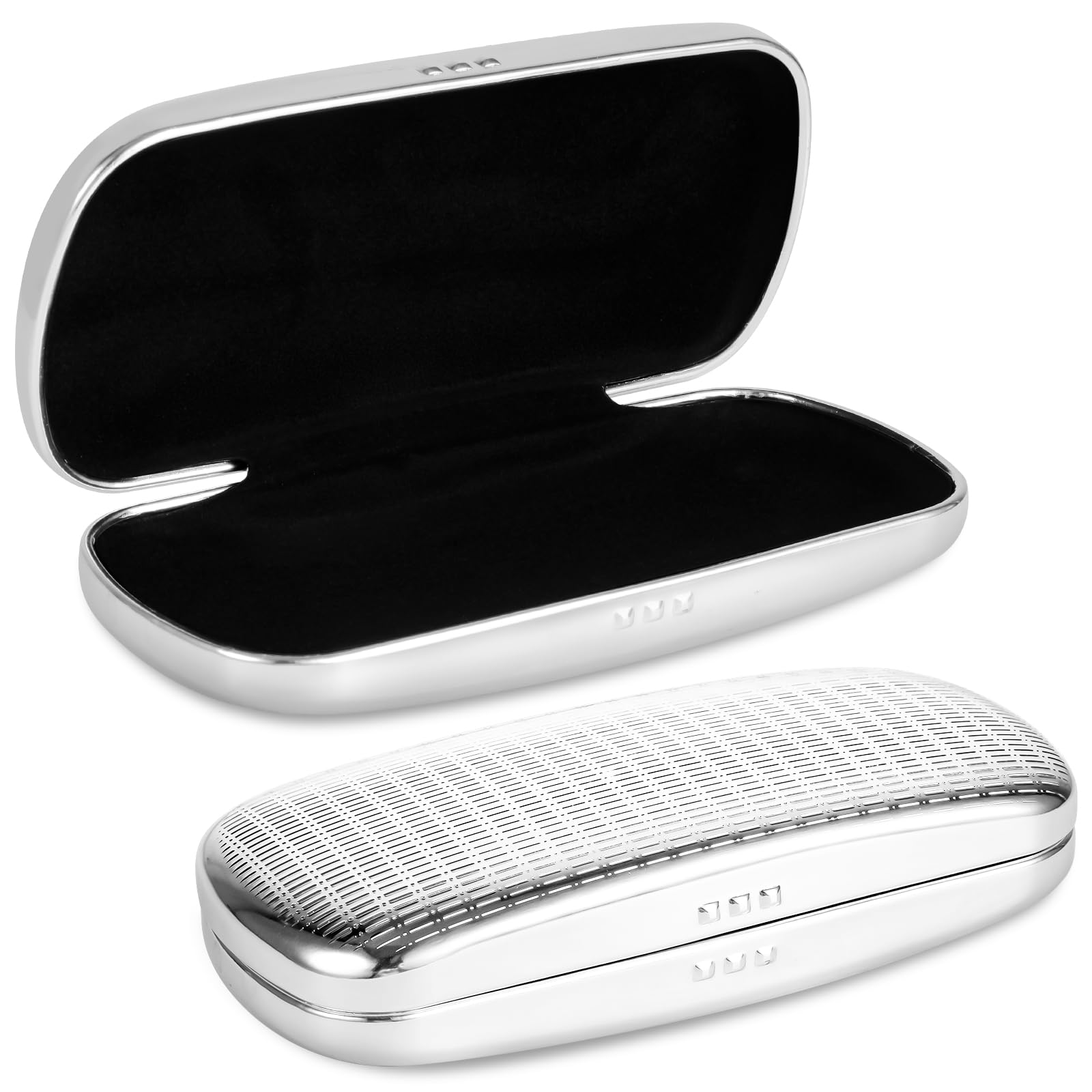 Hifot Metal Eyeglass Case, Glasses Case Hard Shell, Aluminum Spectacles Box Sunglasses Case for Men Women Kids, Reading Glasses Holder