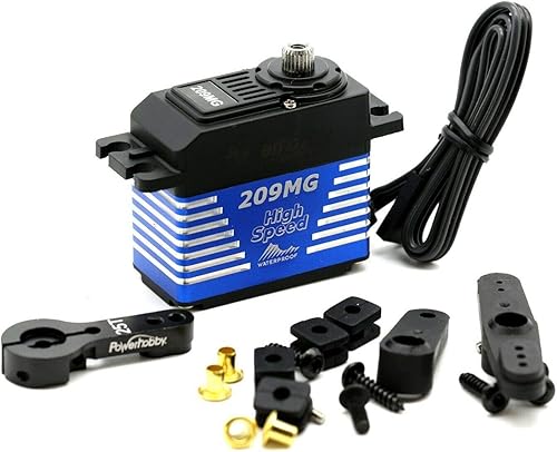 Miniatura 3 de Powerhobby - Servo digital impermeable de alta velocidad de 209 mg con caja de aluminio + bocina servo 0.65 segundos  275 onzas de par a 8.4 V