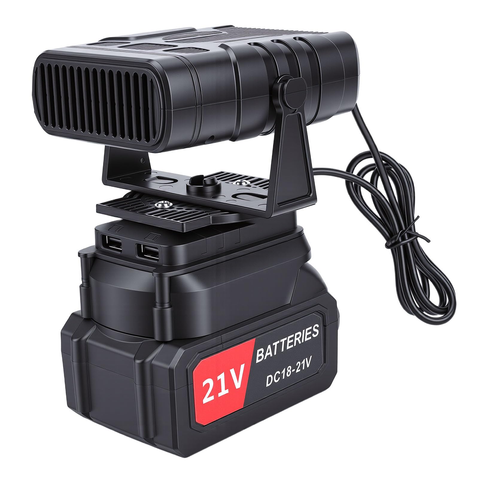 GOWENIC Riscaldatore Antiappannante Ricaricabile per Auto da 3,9 Ah |Termostato Portatile Riscaldatore d'ambiente 2 modalità Doppia USB per Uso Interno Ed Esterno (Spina europea)