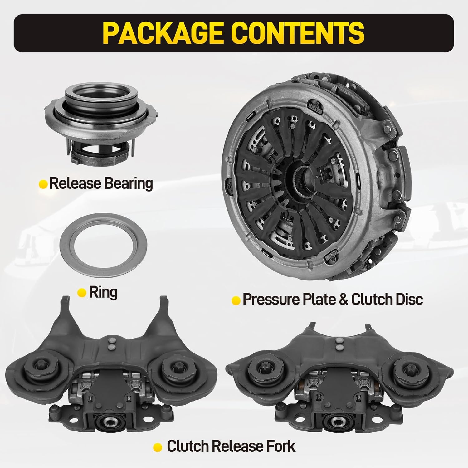 Automatic Dual Clutch Transmission Kit with Dual Clutch Transmission Fork Compatible with Hyundai Veloster 2012-2017 L4 1.6L Replace # 41200-2A001, 412002A000, 412002A001, 41470-2A000