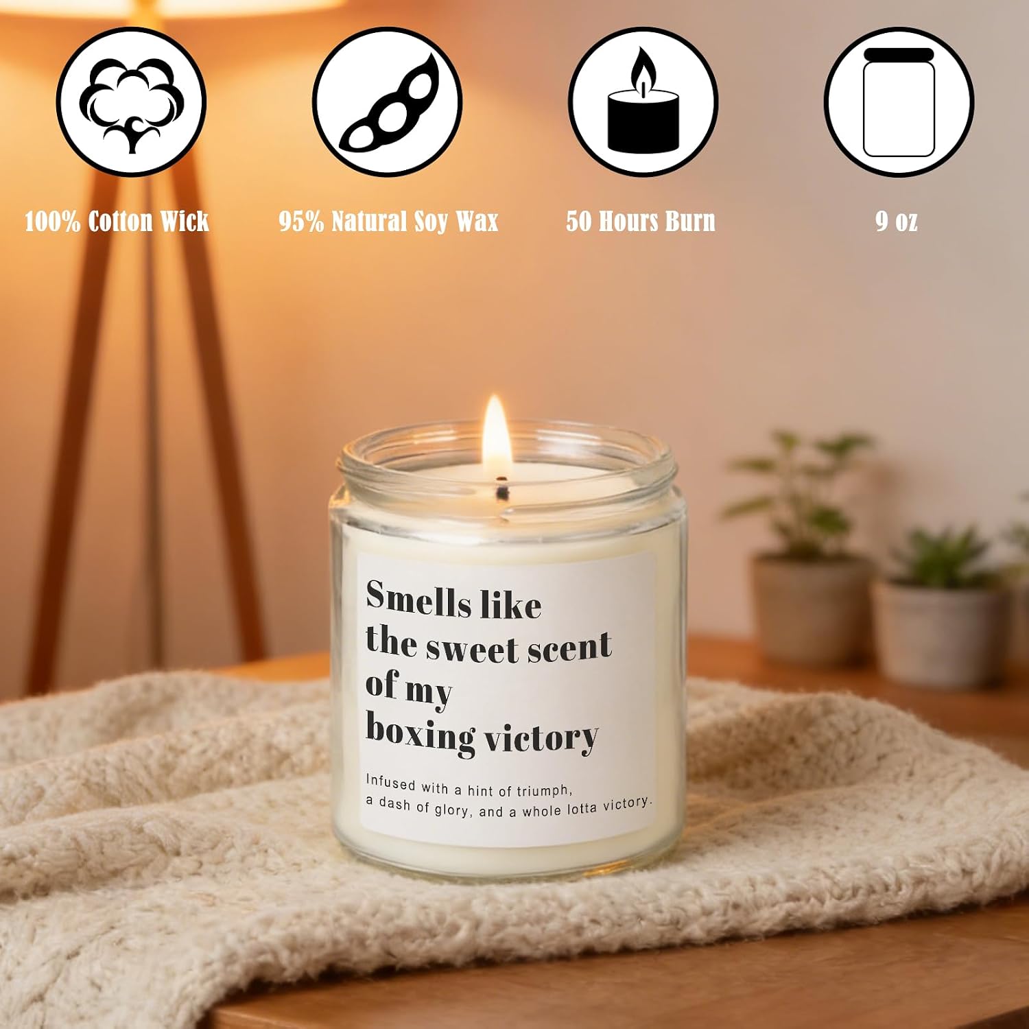 Funny Boxing Gifts for Men Women, Boxing Coach Scented Candle image 2