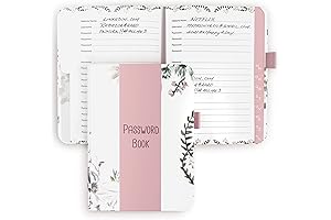 Best Password Organizer - Simplified Floral Password Book with Alphabetical Tabs