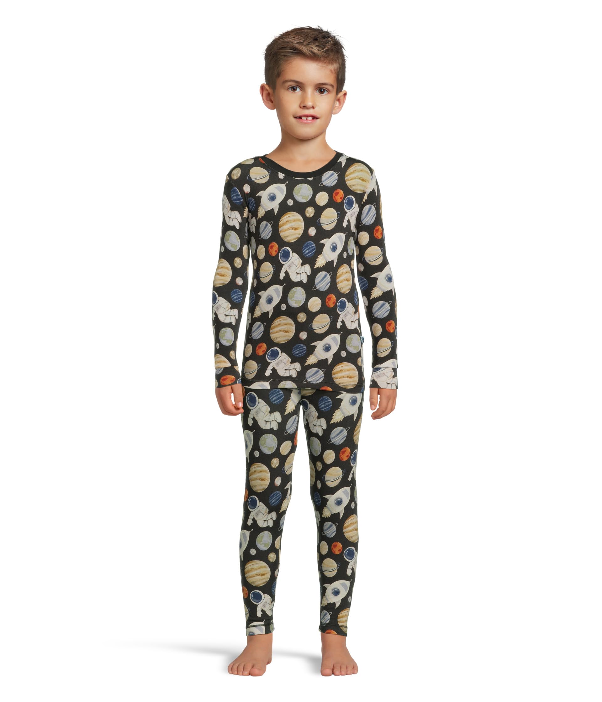Kickee Pants Kids Print Long Sleeve Pajama Set (Toddler/Little Kid/Big Kid)