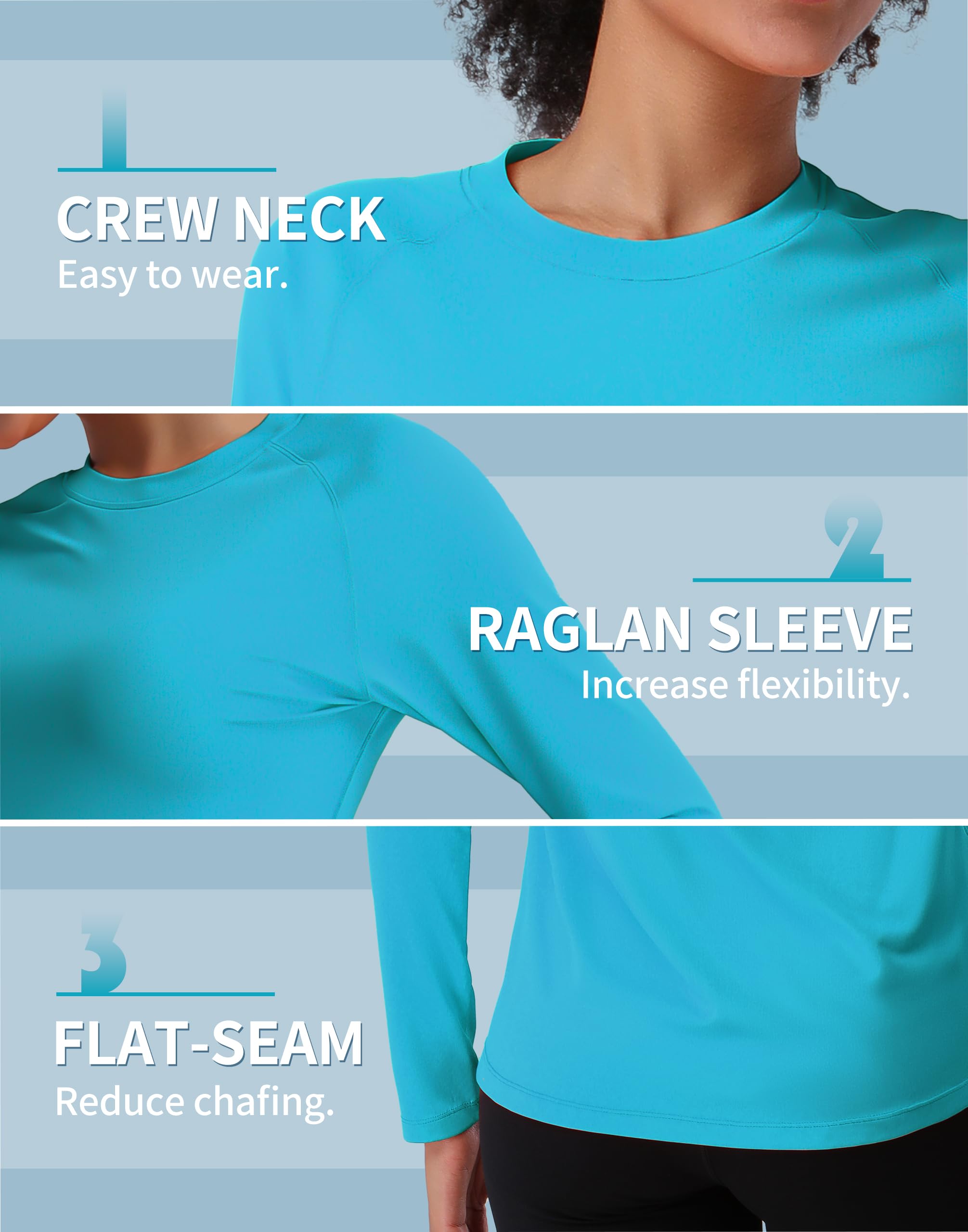 Pioneer Camp Rash Guard - Maglietta da sole da donna, UPF 50+, protezione UV, a maniche lunghe, per allenamento, escursionismo, corsa, ad asciugatura rapida