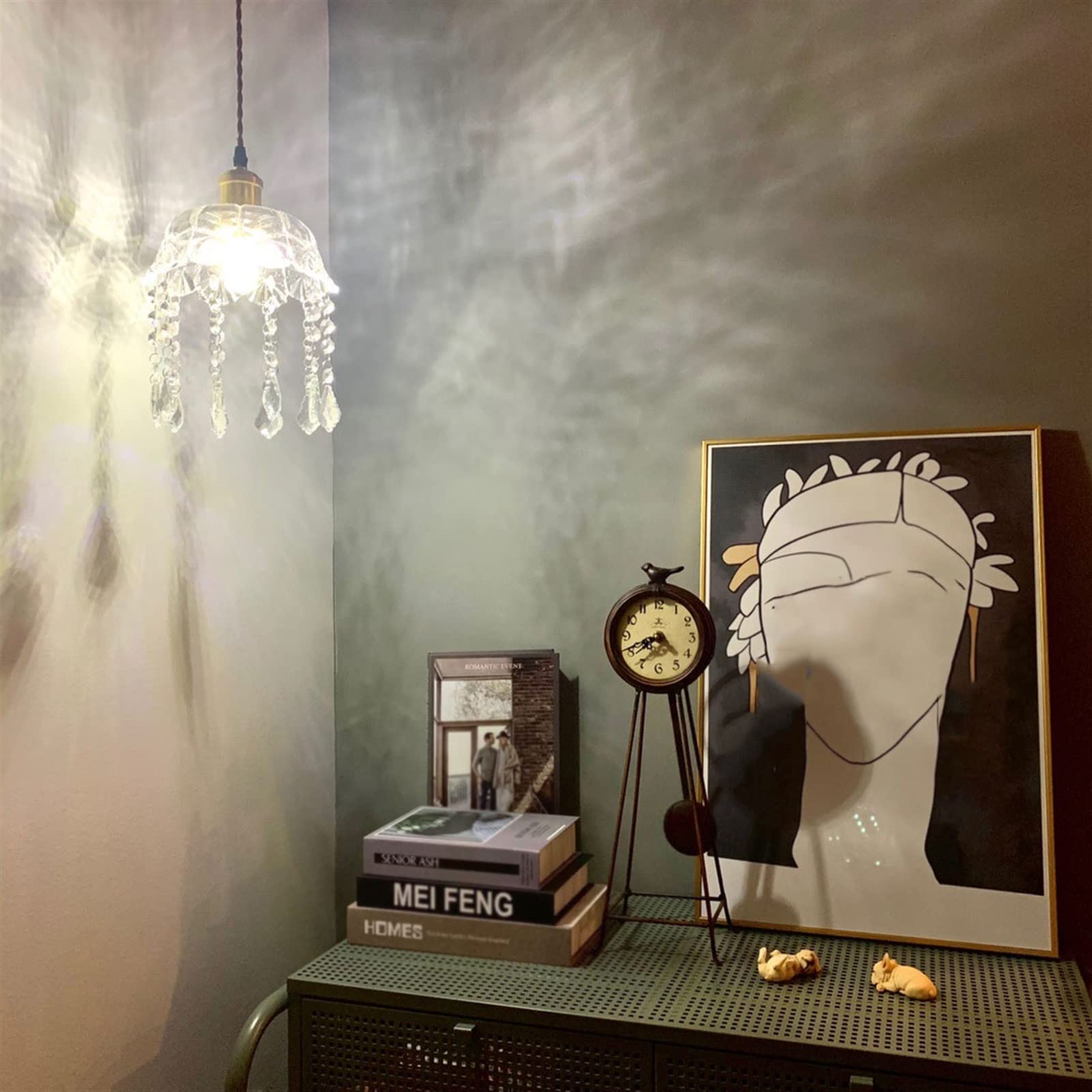 Décorative Horloge rétro en Fer décoration créative Chambre Salon Oiseau modèle Horloge de Bureau décoration nostalgique pour Bureau Chambre Table