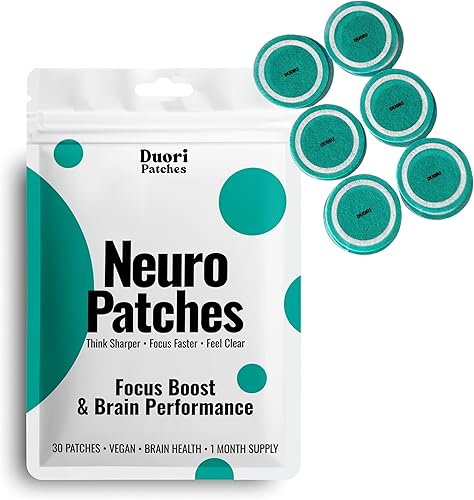 Miniatura 4 de Neuro Patch - Apoyo para el enfoque y el cerebro - Cafeína natural + L-teanina + Rhodiola + extracto de pimienta negra - Parche de enfoque cerebral