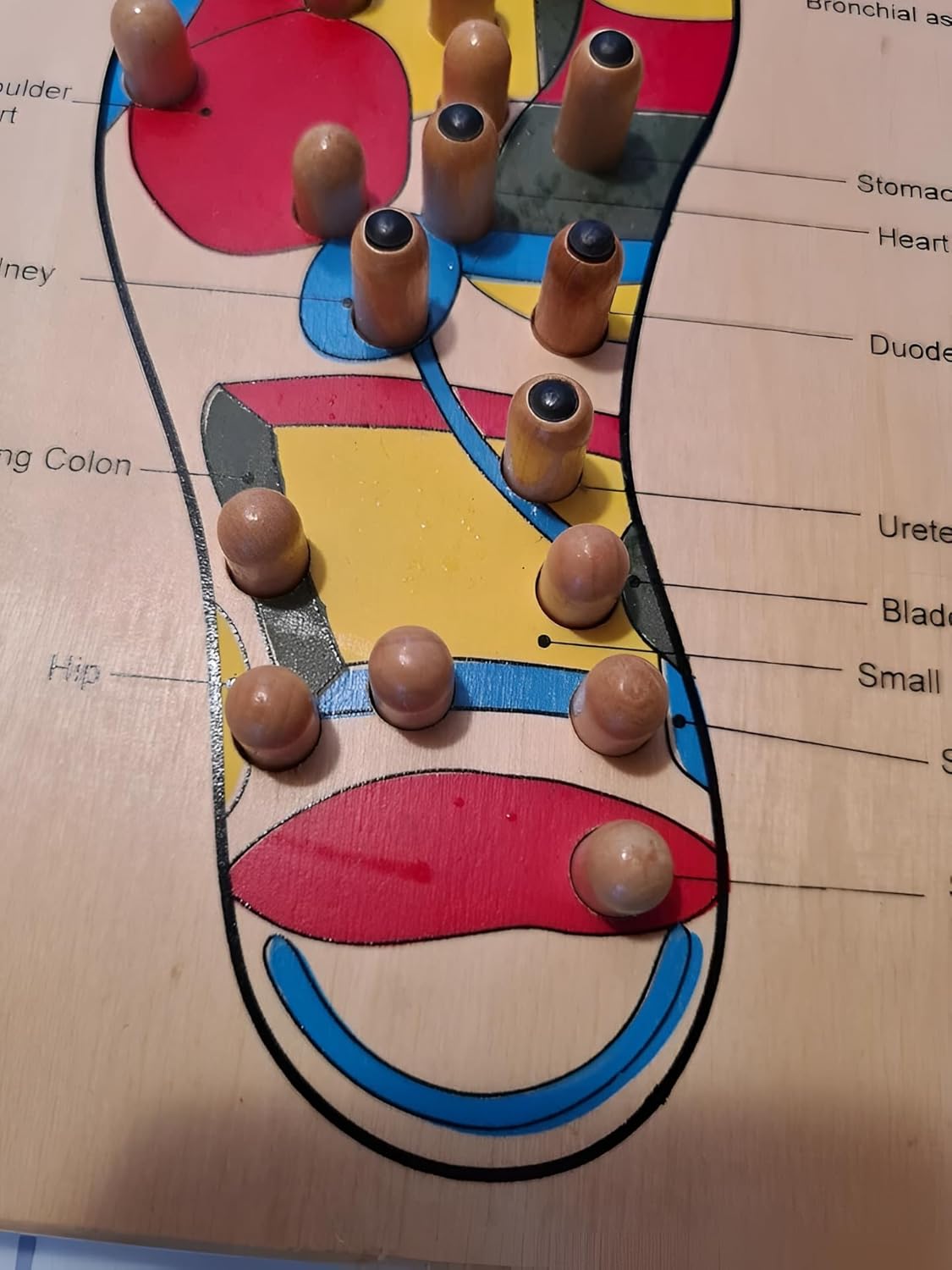 Cruvad Wooden Acupressure Foot Masagar Paduka | 30-point reflexology roller, stress buster and blood circulation for pain relief. Manual foot and leg massage tools for men and women - use home Cruvad Wooden Acupressure Foot Masagar Paduka | 30-point reflexology roller, stress buster and blood circulation for pain relief. Manual foot and leg massage tools for men and women - use home
