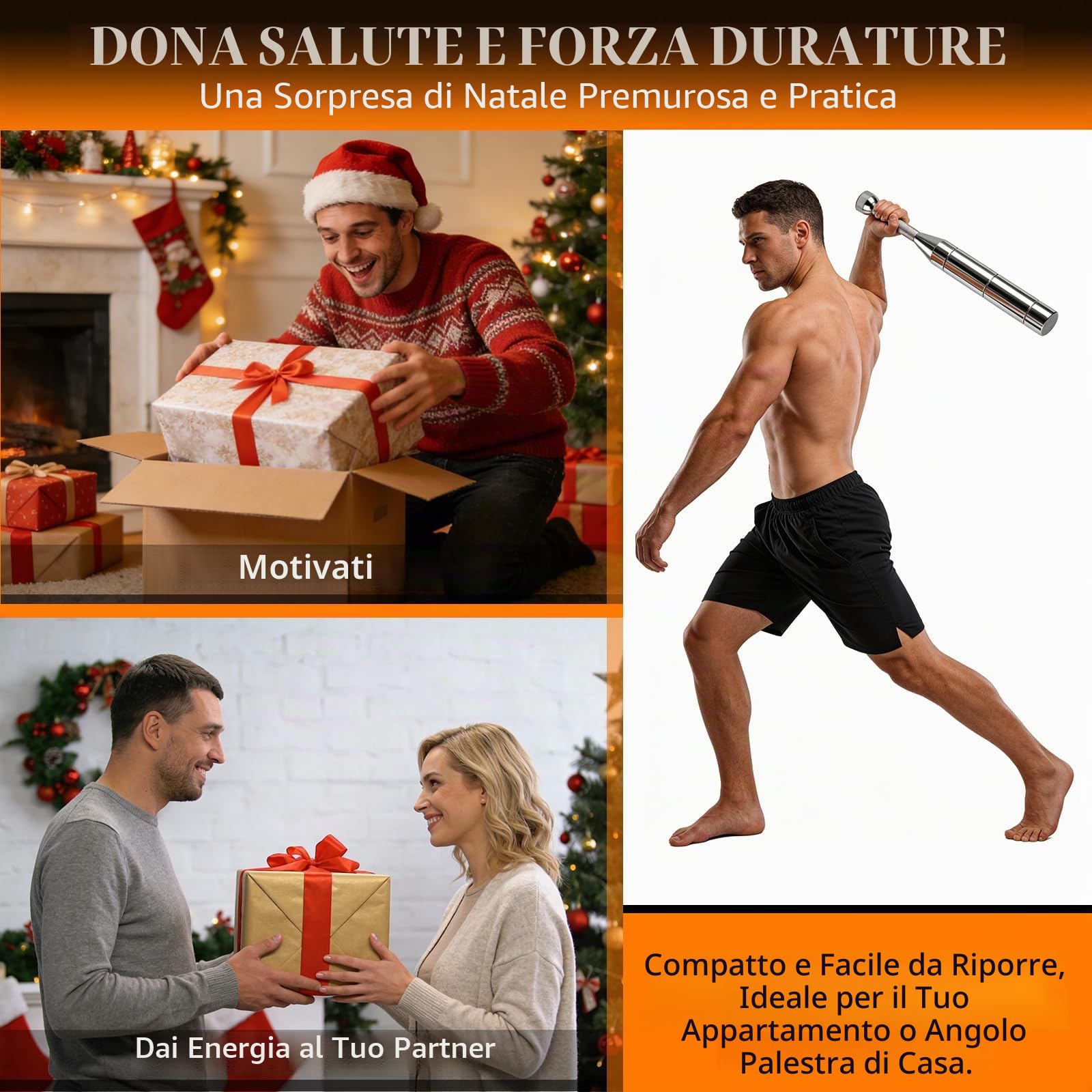 Macebell Regolabile 3–8 kg Indian Clubbell, Steel Mace Bell Solido Acciaio, Impugnatura Antiscivolo, Adatto per Domestico e Palestra, per Allenamento della Forza Uomo, Spalle, Presa e Avambracci