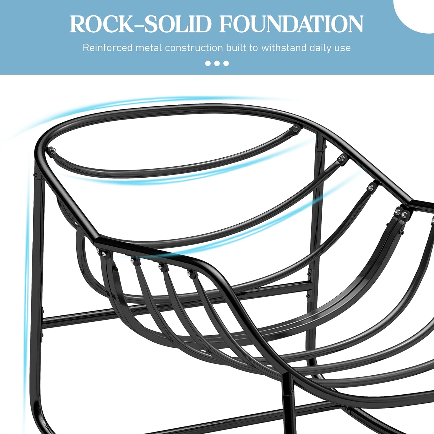 Fancyango Oversized Egg Rocking Chair for Indoor/Outdoor – All-Weather Wicker Rattan Lounge Chair with Cushion, Patio Rocker for Porch, Garden, or Balcony (Beige, 37''Dx37.4''Wx31.5''H)