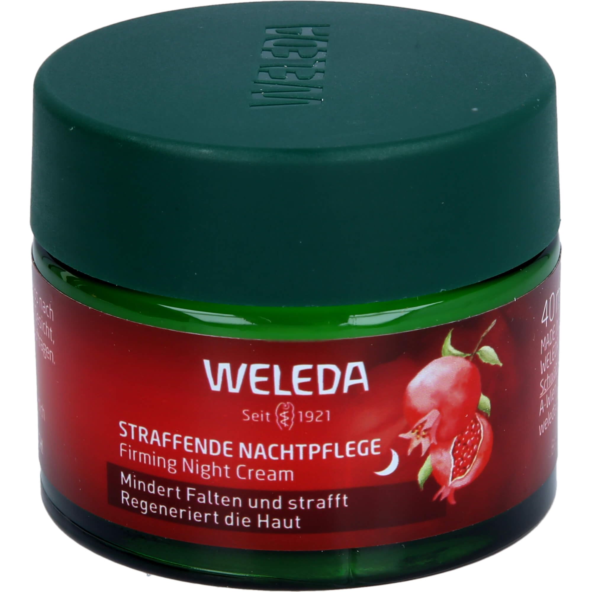 Weleda - Crema de Noche Reafirmante de Granada, Reduce Líneas de Expresión y Arrugas, Regenera la Piel, Hidrata y Nutre, con Aceite de Granada y Péptidos de Maca, Tratamiento Natural - 40 ml