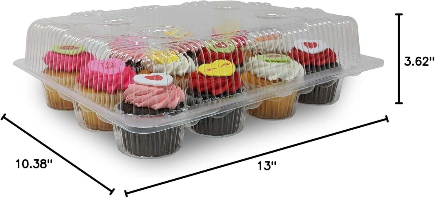 Detroit Forming LBH9222 Clear Hinged Cupcake or Muffin Container 100 Per Case