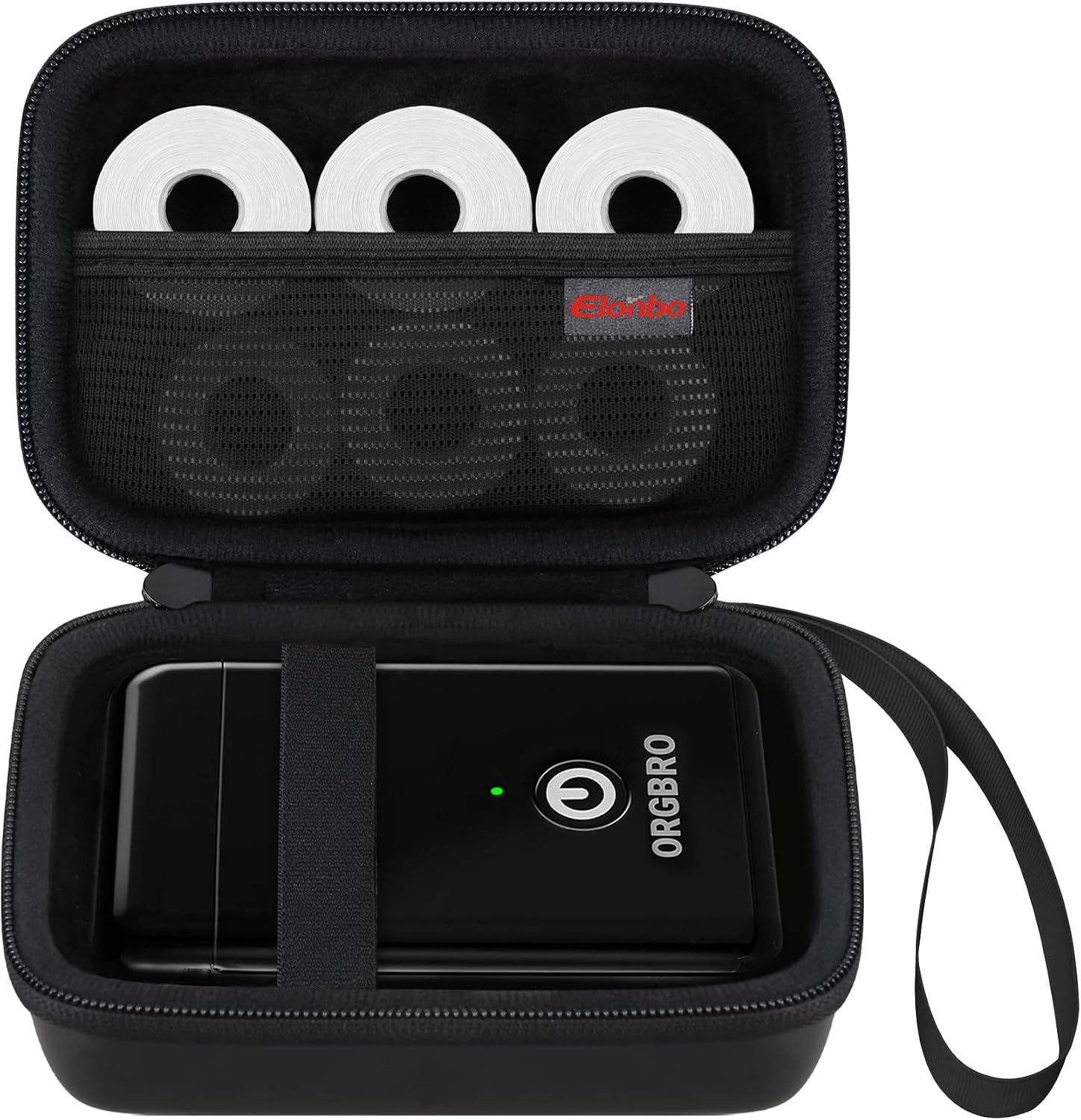 Elonbo Carrying Case for ORGBRO X1 Label Maker Machine, Portable Bluetooth Label Printer Storage Holder, Wireless Built-in Cutter Small Label Makers Handheld Sticker Maker Travel Bag, Black product image