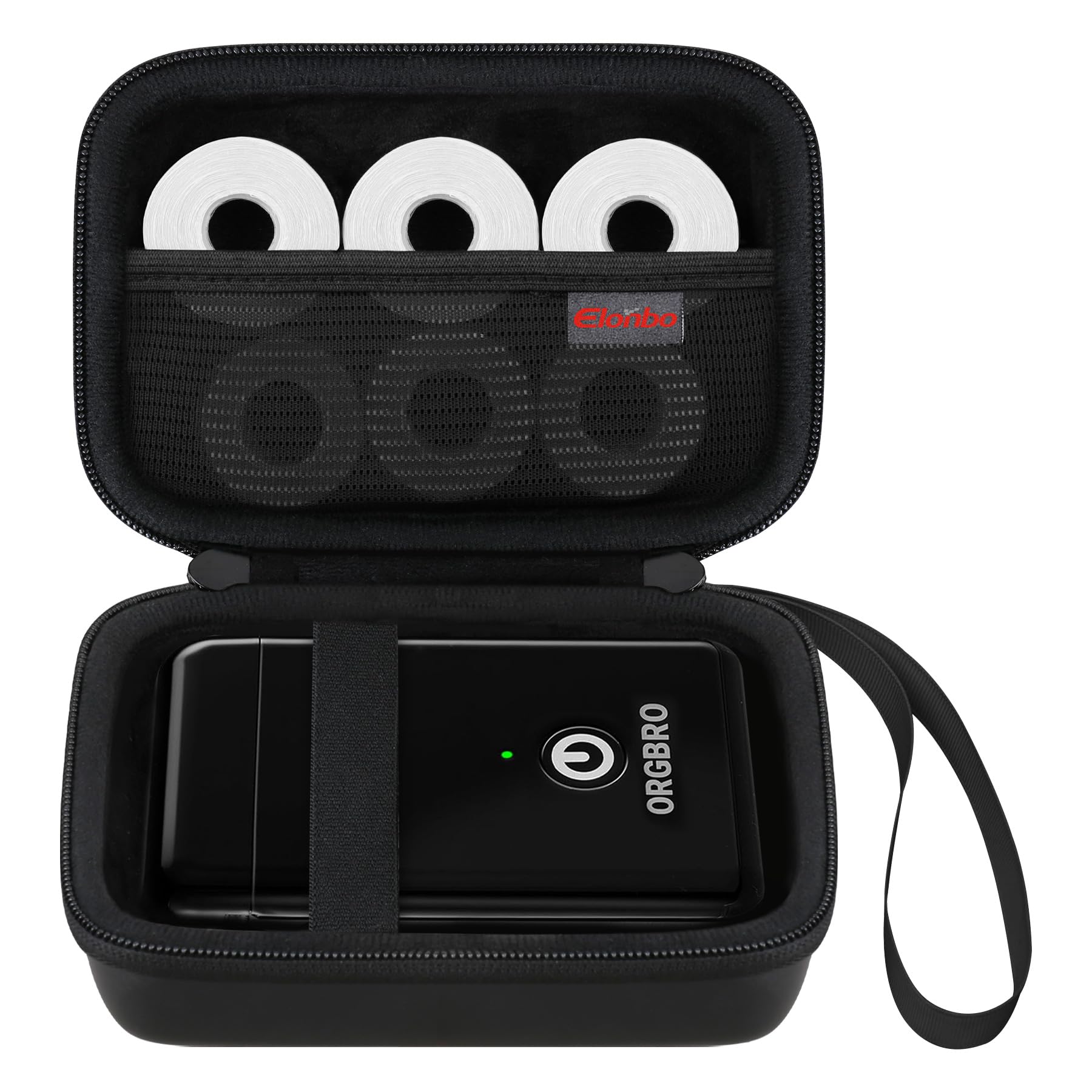 Elonbo Carrying Case for ORGBRO X1 Label Maker Machine, Portable Bluetooth Label Printer Storage Holder, Wireless Built-in Cutter Small Label Makers