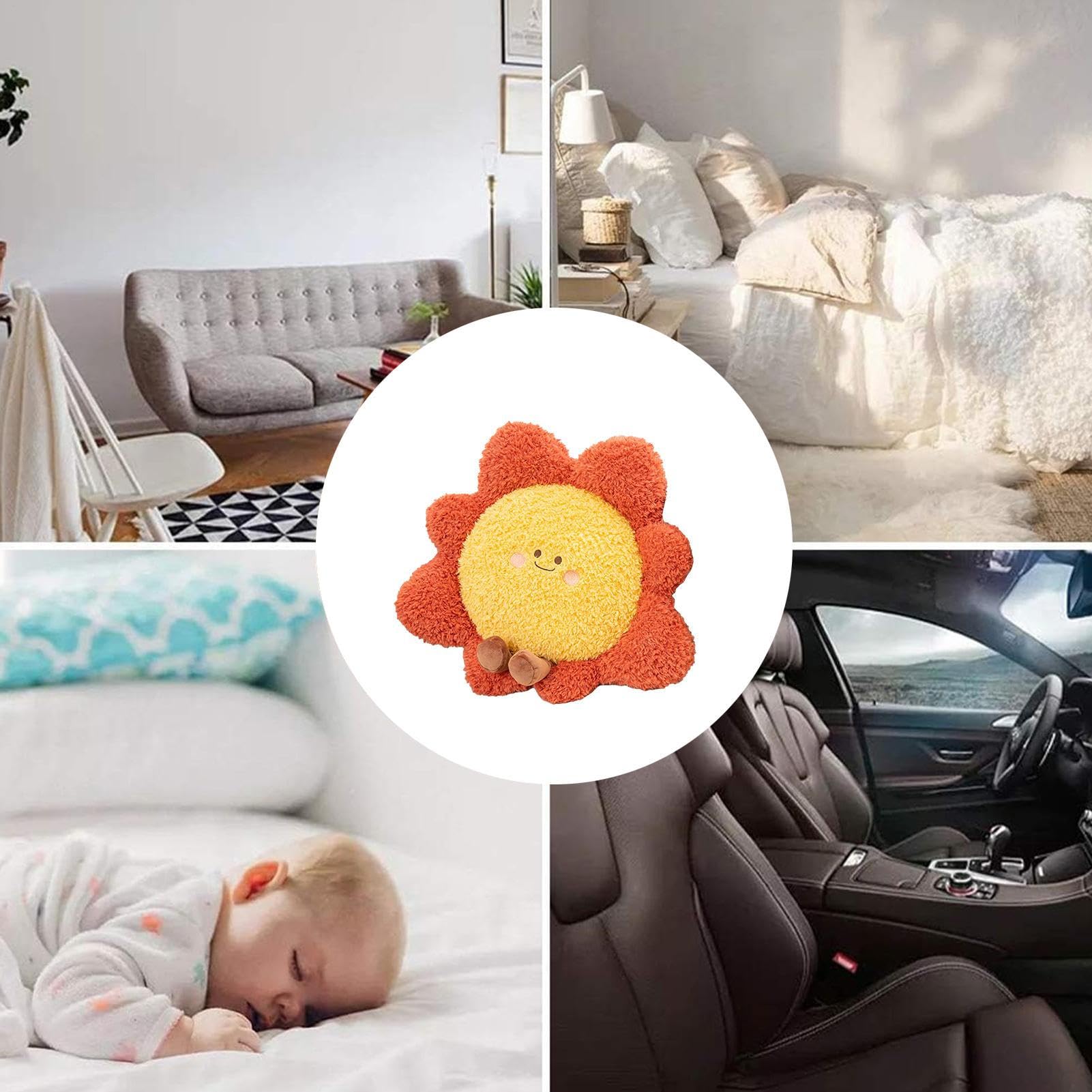 Cuscino Abbraccio Sole E Luna – Peluche Morbido Con Ricamo Celeste, Supporto Lombare Ergonomico, Perfetto Per Relax, Gravidanza E Camerette