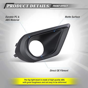 Right Fog Lights Covers for 2014-2016 Subaru Forester 2.5i Models
