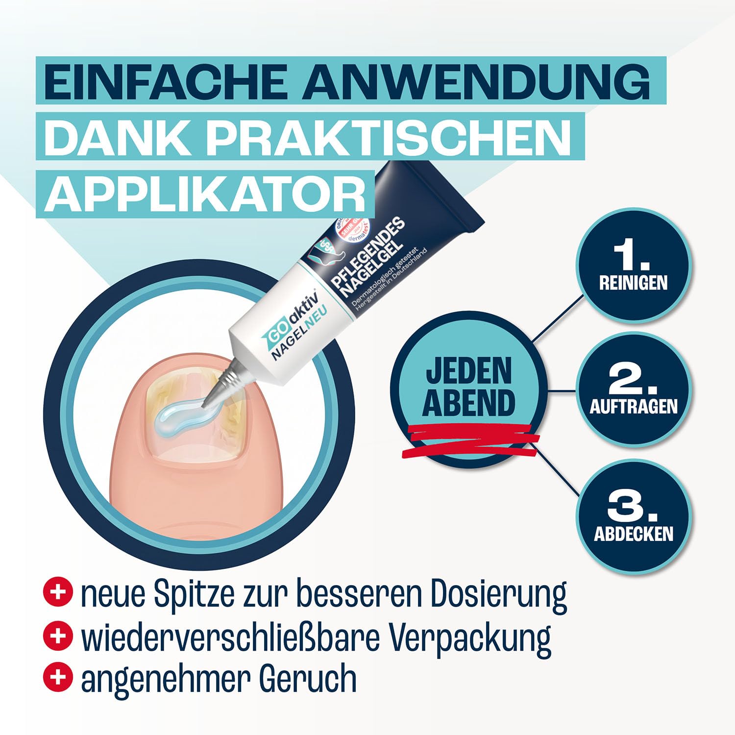 GOaktiv® NAGELNEU 3x 10ml | Nail Care | Pflegendes Nagelgel