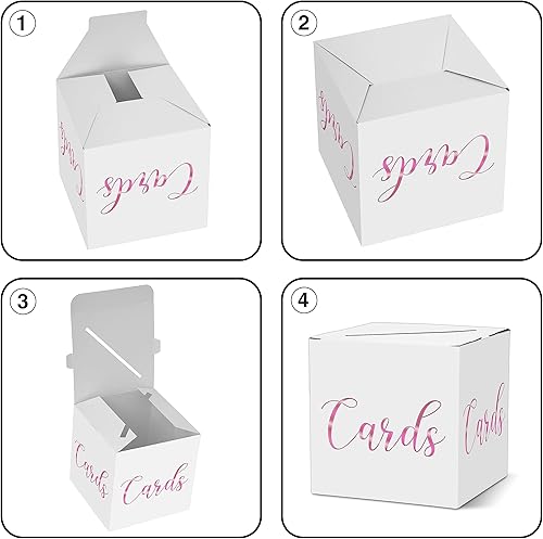 Miniatura 3 de Caja de tarjetas clásica y elegante, 1 juego de caja de recepción de tarjetas de estampado en caliente para regalo de sobre y dinero, decoración de