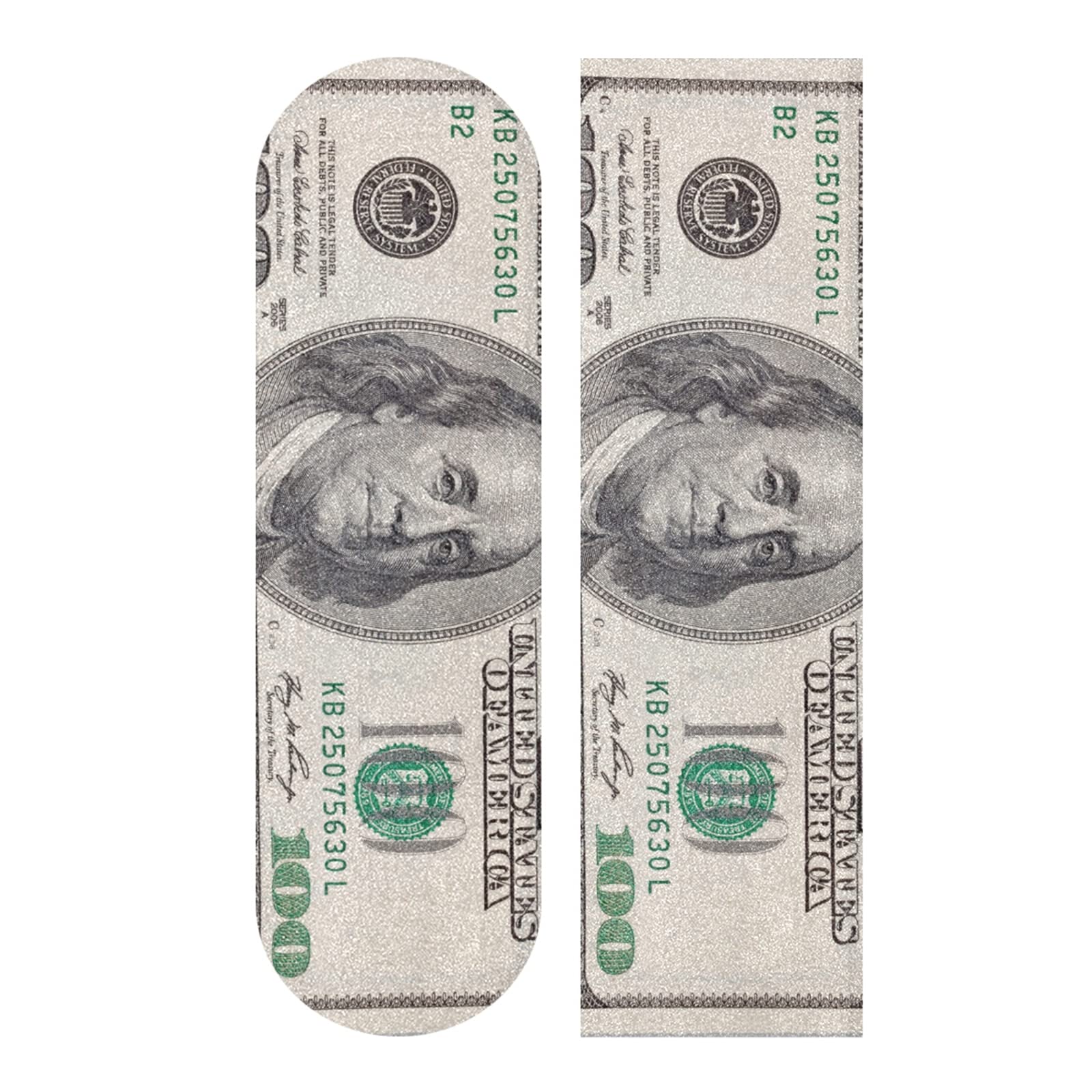 ALAZA 3D Dollar Bills Pattern Skateboard Grip Tape Sheets 44