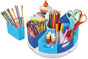 Educational Creative Desk Art Organizer in Vibrant Blue