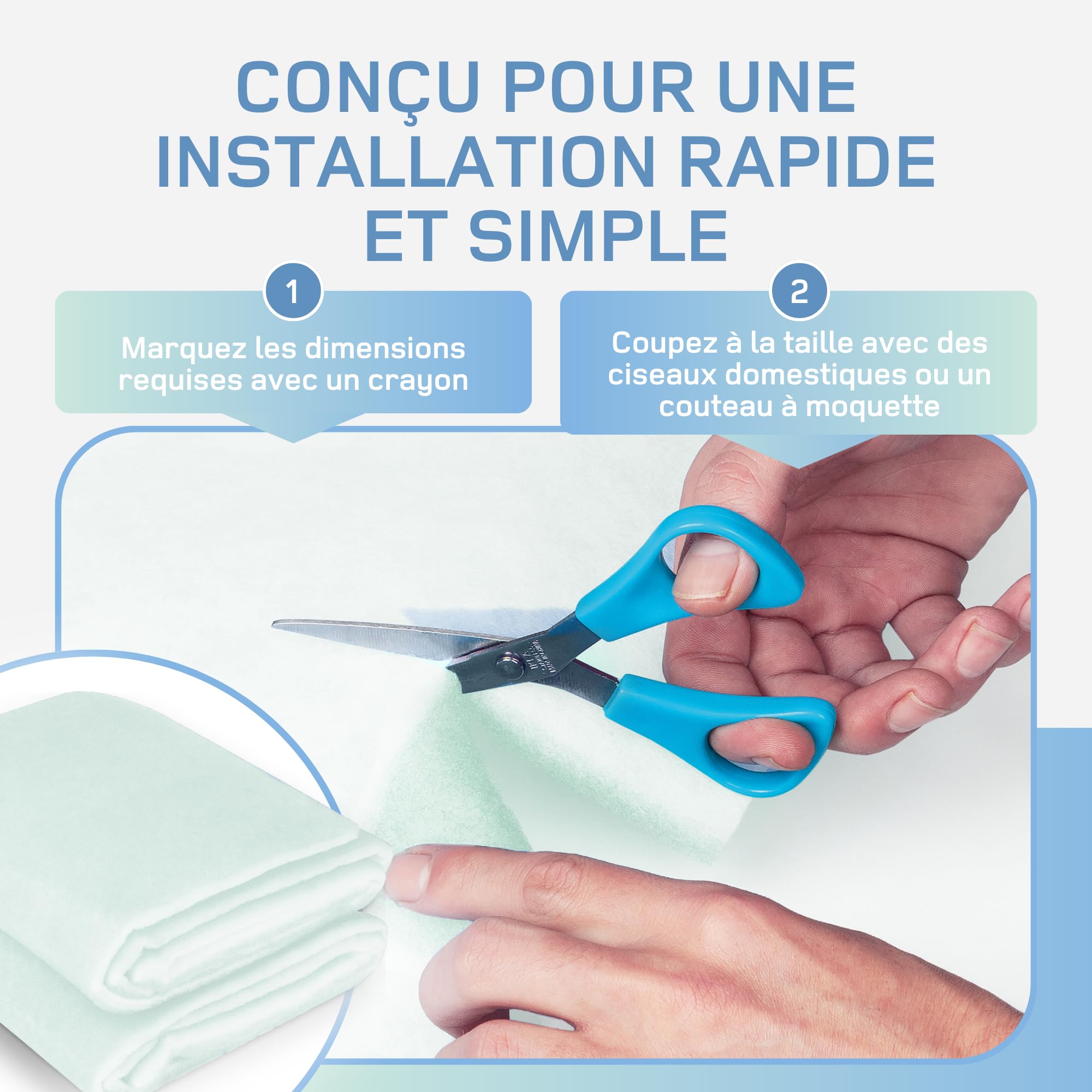 Filtre G4 Rouleau 1x2m Filtre pour Hotte Aspirante, Peut être Découpé sur Mesure, Universel Filtre de Poussière et Filtre à Graisse ISO 16890 Filtre G4 Fabriqué en EU
