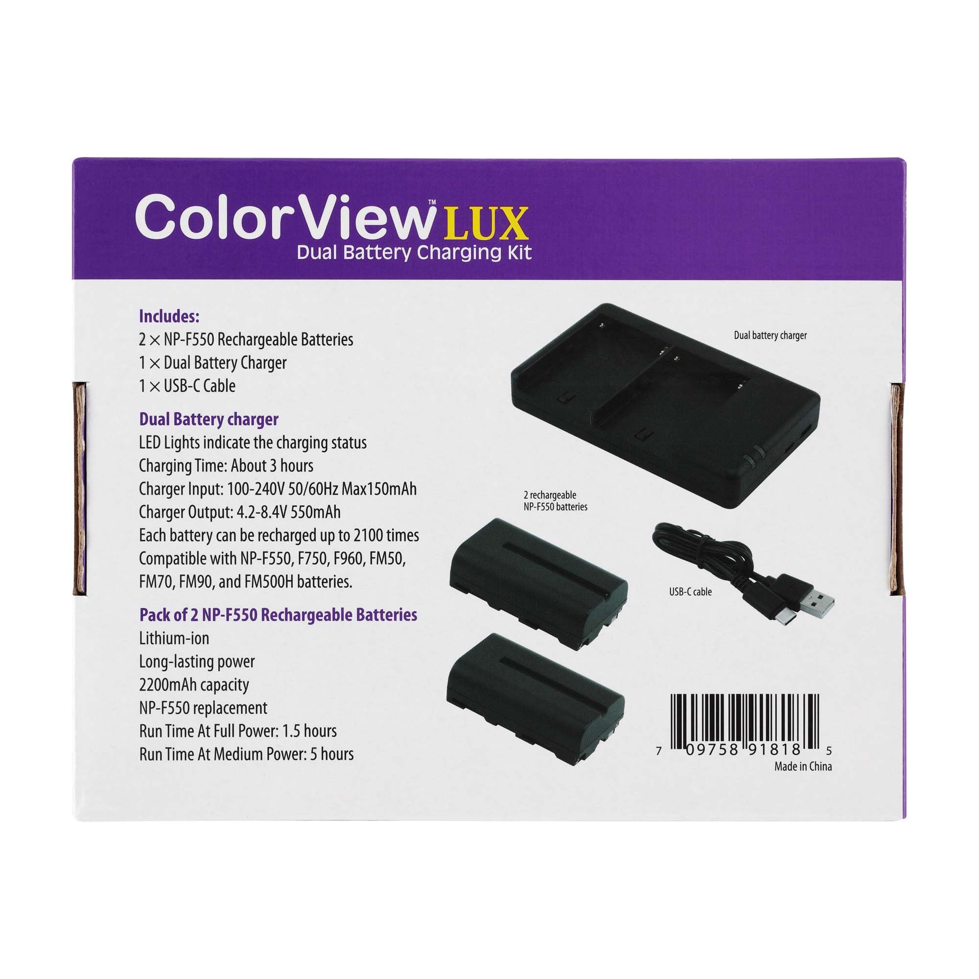 Acurit Colorview Lux Studio Light - Professional Photography Lighting Kit With Remote & Stand