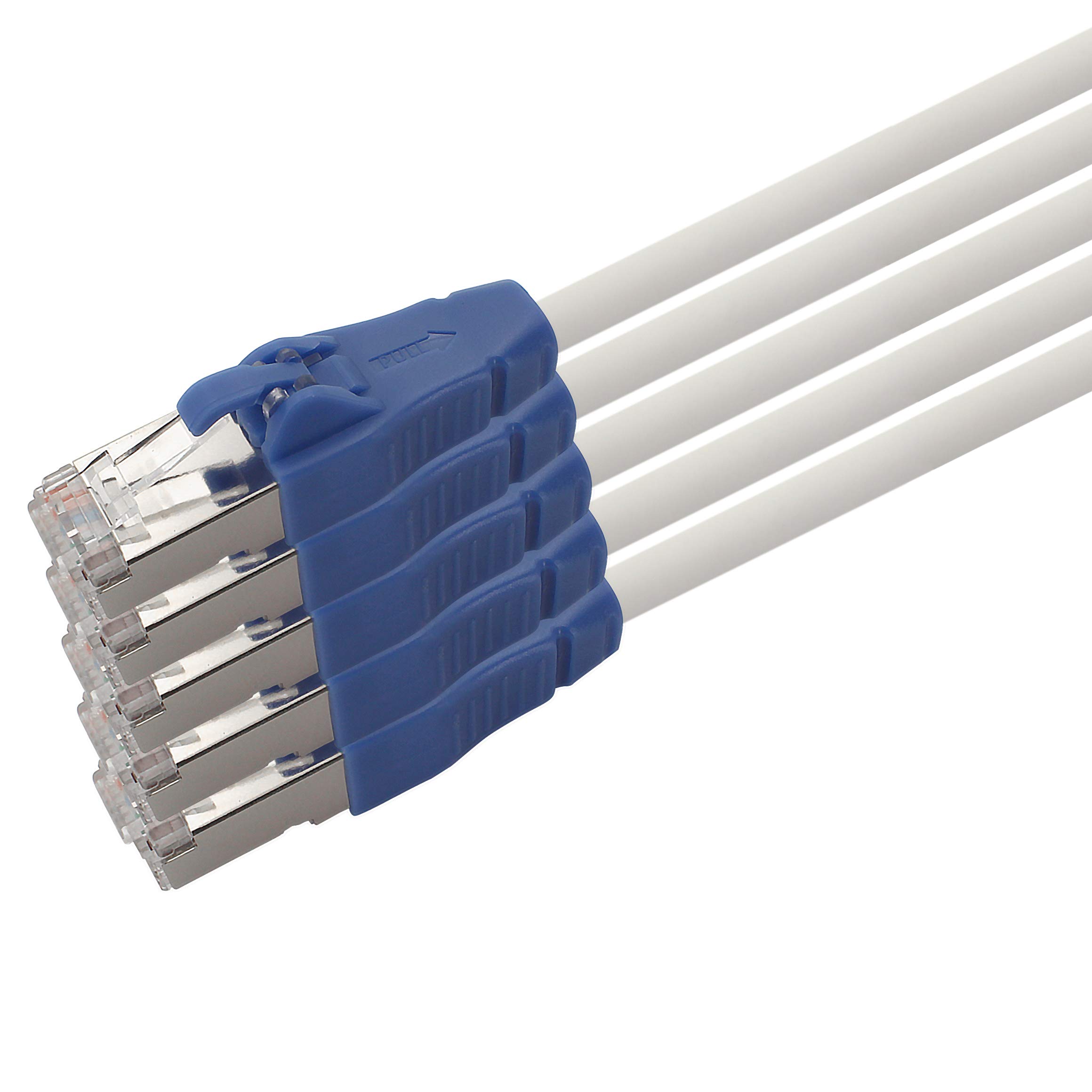 1aTTack.de Câble patch CAT 6a easy pull blanc - 5 pièces - 1m