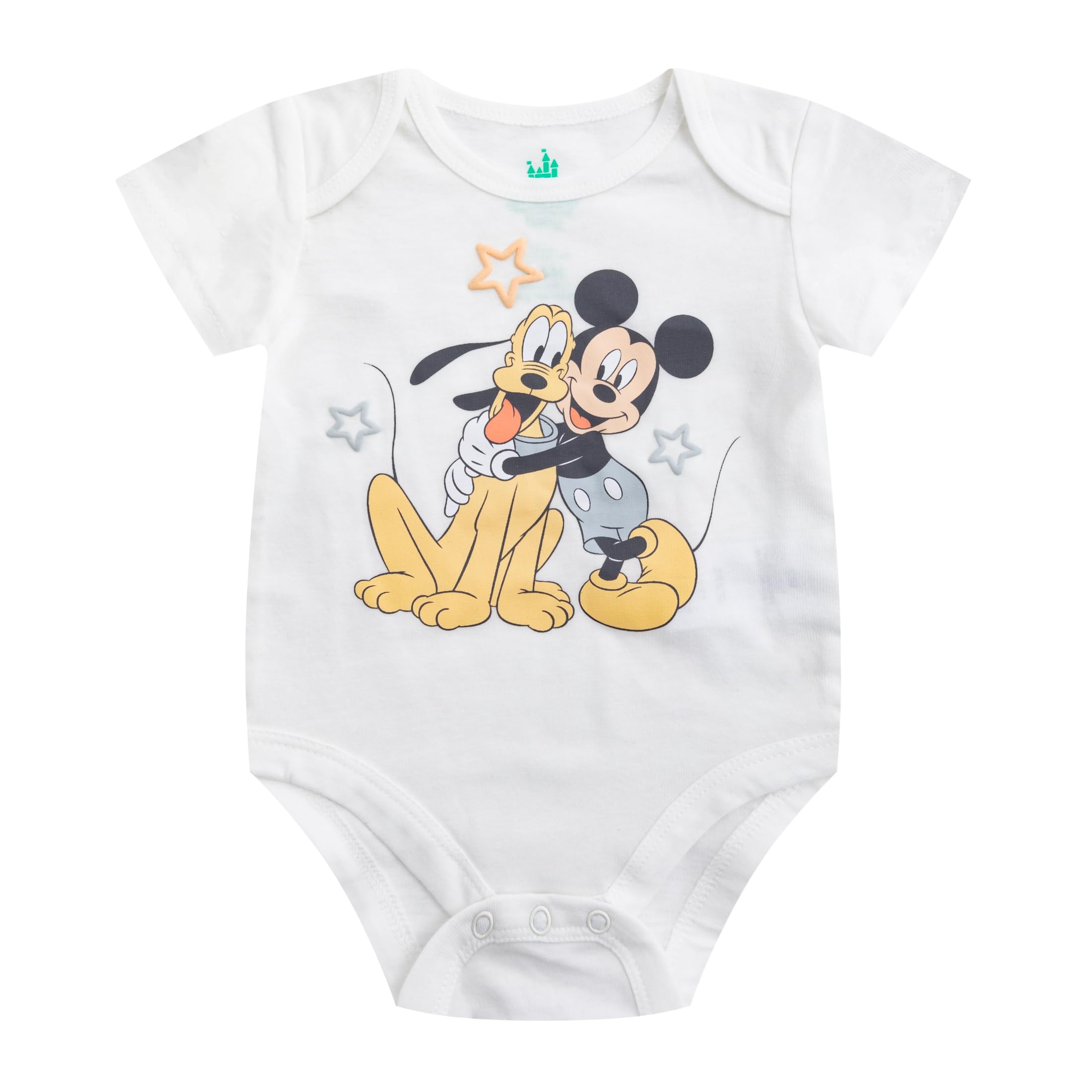 Disney Mickey Mouse zestaw spodni dla chłopców z body i koszulą z długimi rękawami z kapturem i zapięciem na guziki, 3 sztuki w opakowaniu dla małych dzieci