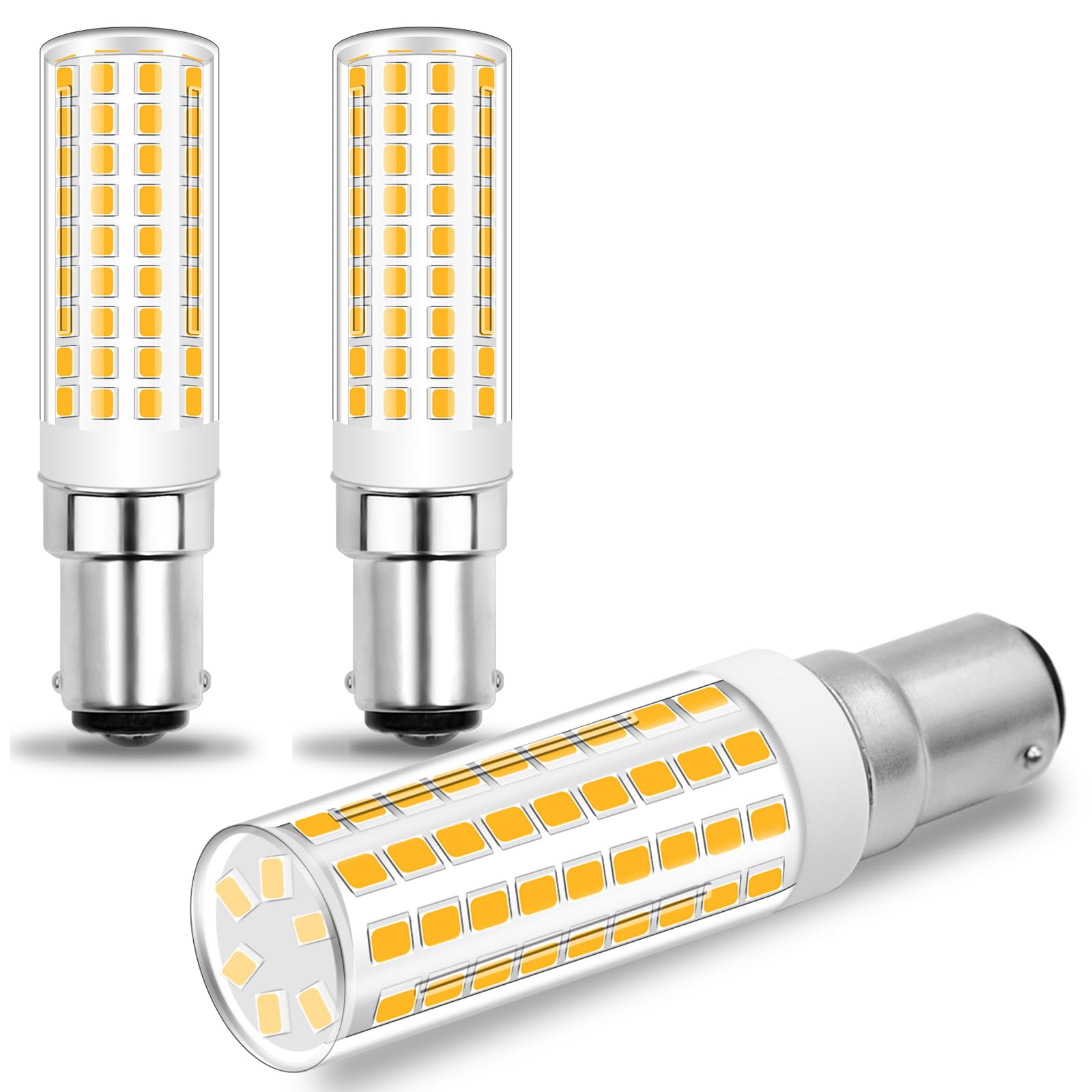 TRIJZHOU B15D Ersatz 60W 70W Halogenlampe LED, Dimmbar Warmweiß 3000K 650LM, 6W LED Lampe AC 220-240V, Doppelkontakt B15D für Deckenleuchten, Schreibtischlampen, 3er-set