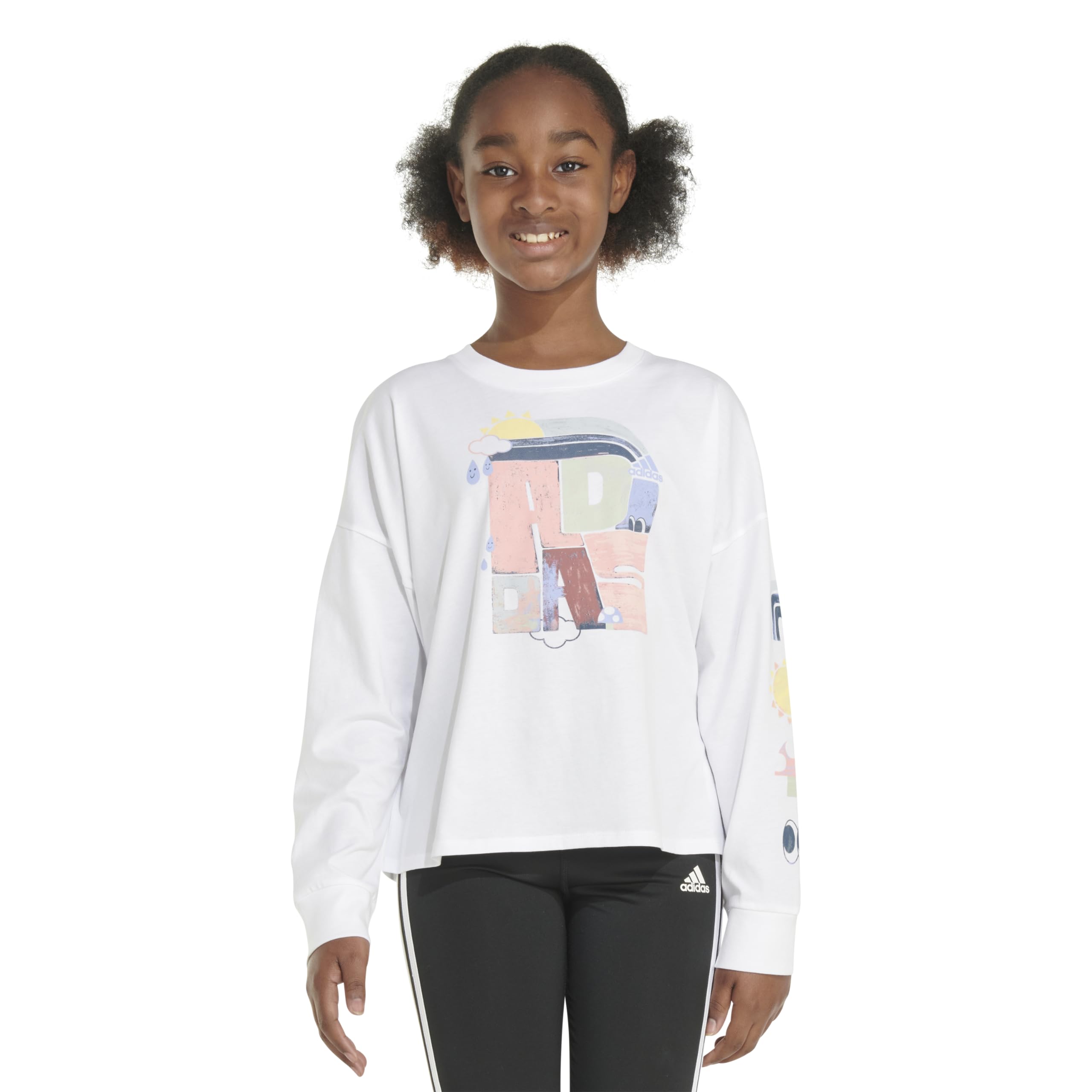 adidas Camiseta de manga larga para niña