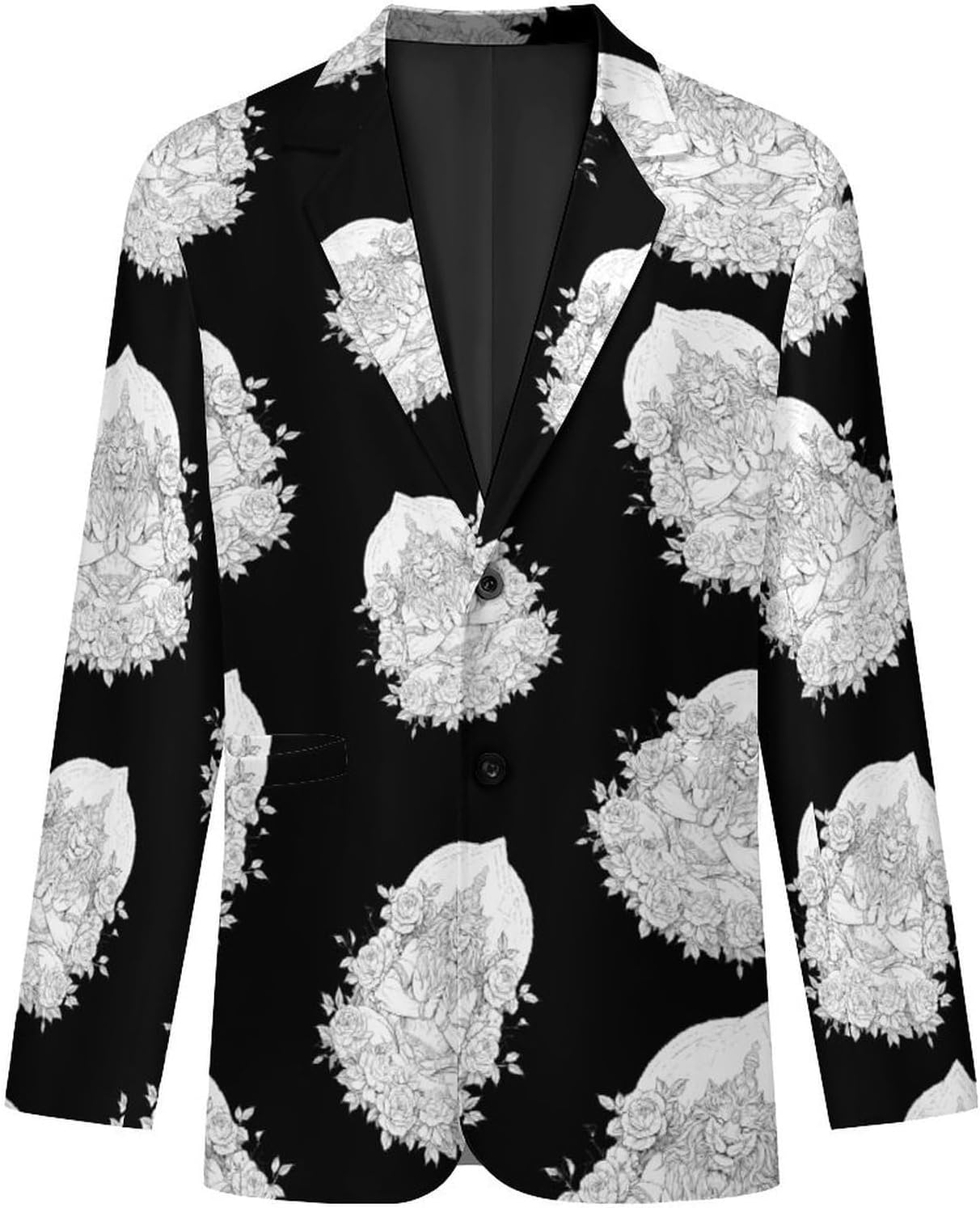 Lion God Khonsu Men's Blazers Slim Fit Business Casual Suit Sport Coat Jacket with Pocket