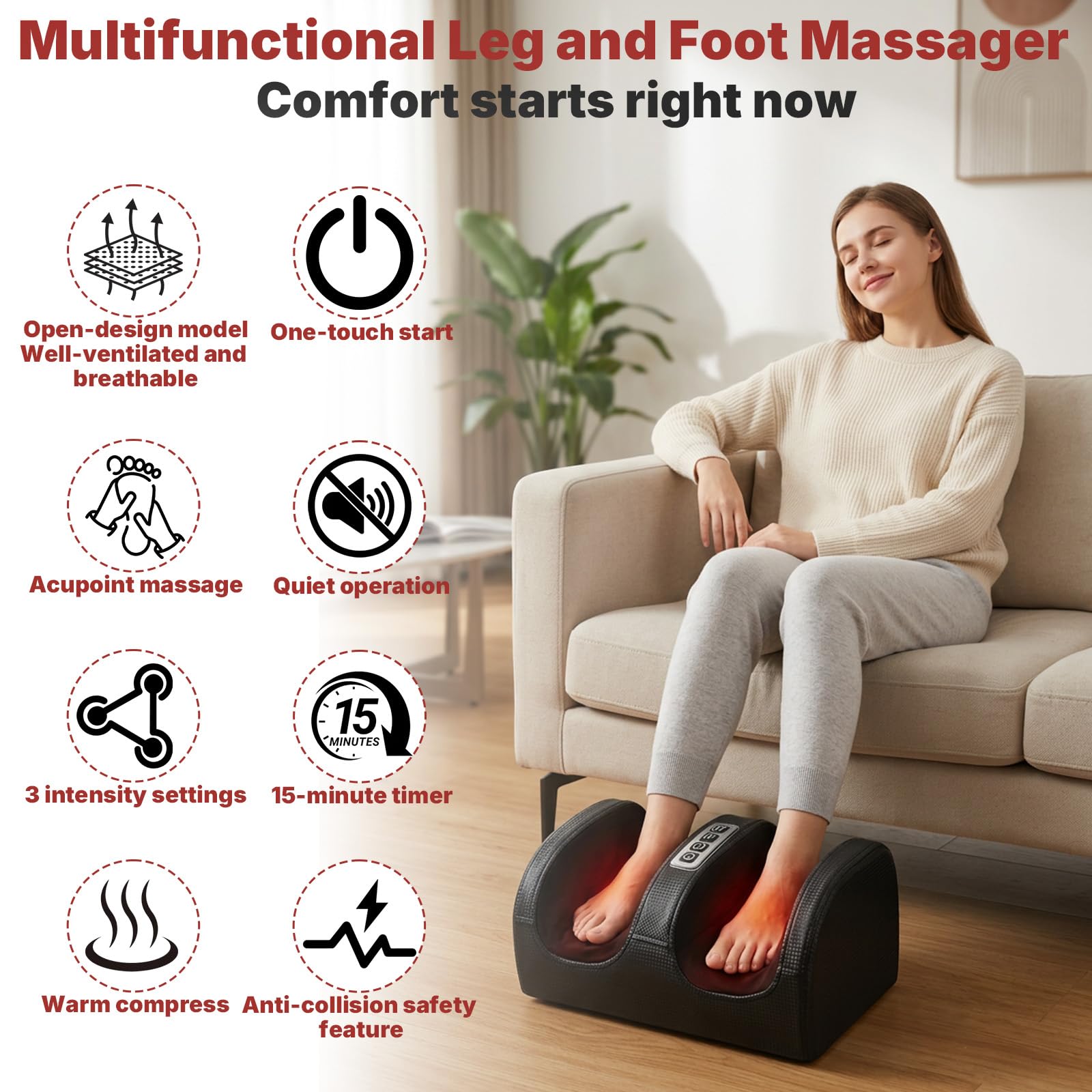 Masseur électrique de pieds pour fasciite plantaire
