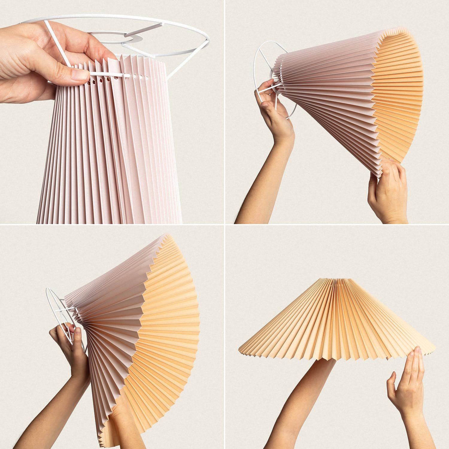 LEDKIA Stehlampe Holz Luanda Weiß
