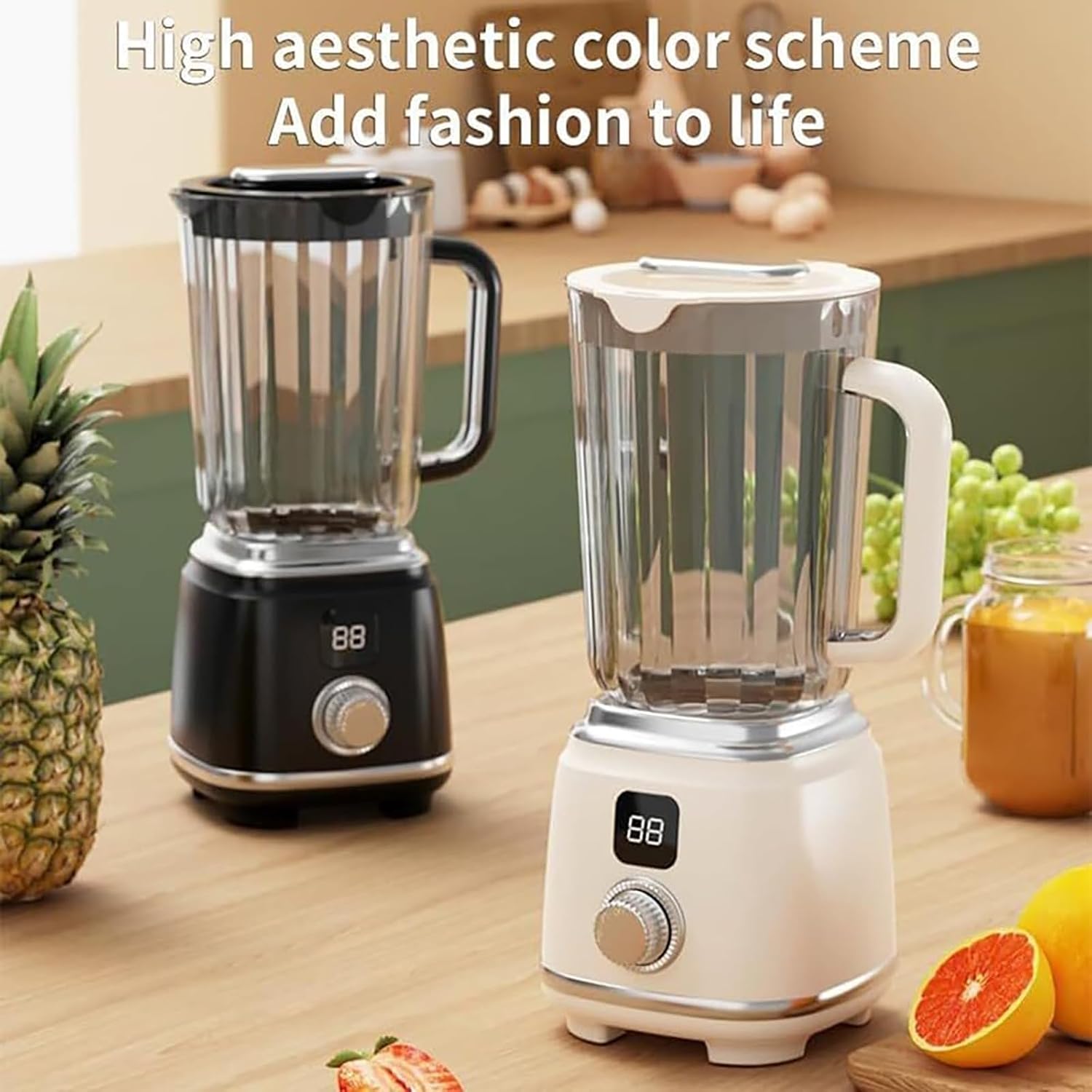 Cold Press Juicer Machines, Self-Feeding Automatic Slow Masticating Juicer With Wide Feed Chute For Whole Fruits And Vegetables, High Juice Yield, Easy To Clean(Black)