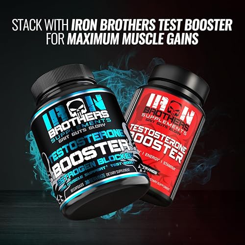 Miniatura 7 de Iron Brothers Supplements Potenciador de testosterona para hombres con bloqueador de estrógeno - Suplementos dietéticos antiestrógenos - Semilla de