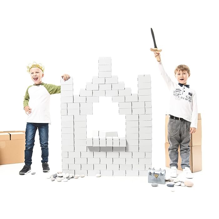 Buy Gigi Bloks XL Cardboard Building Blocks 96 White Piece Set Jumbo