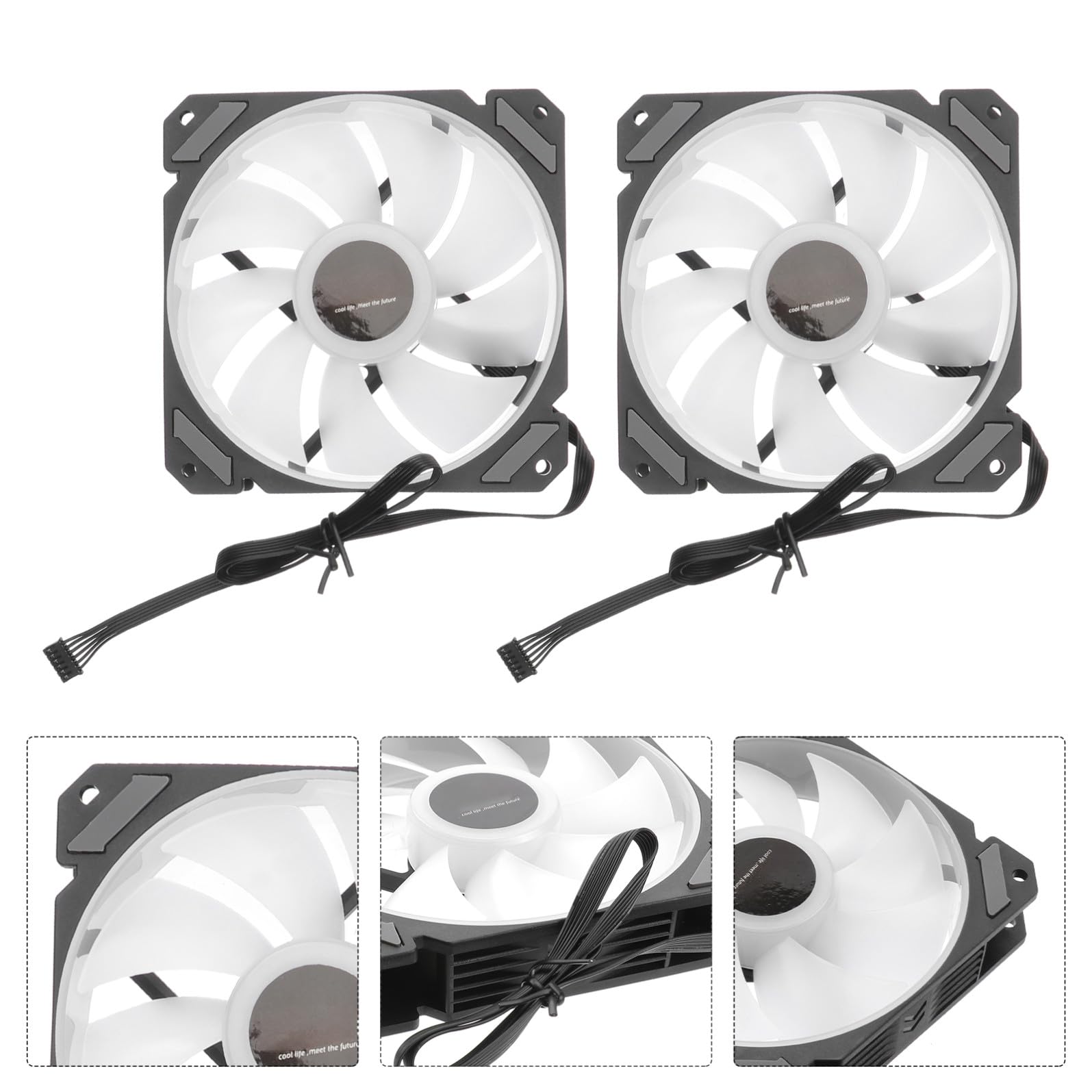 Ventilador en Fiesta Verano para Ordenador de 12cm LED Rgb de Refrigeración con Sistema de Refrigeración y Plástico, Adecuado para Gaming