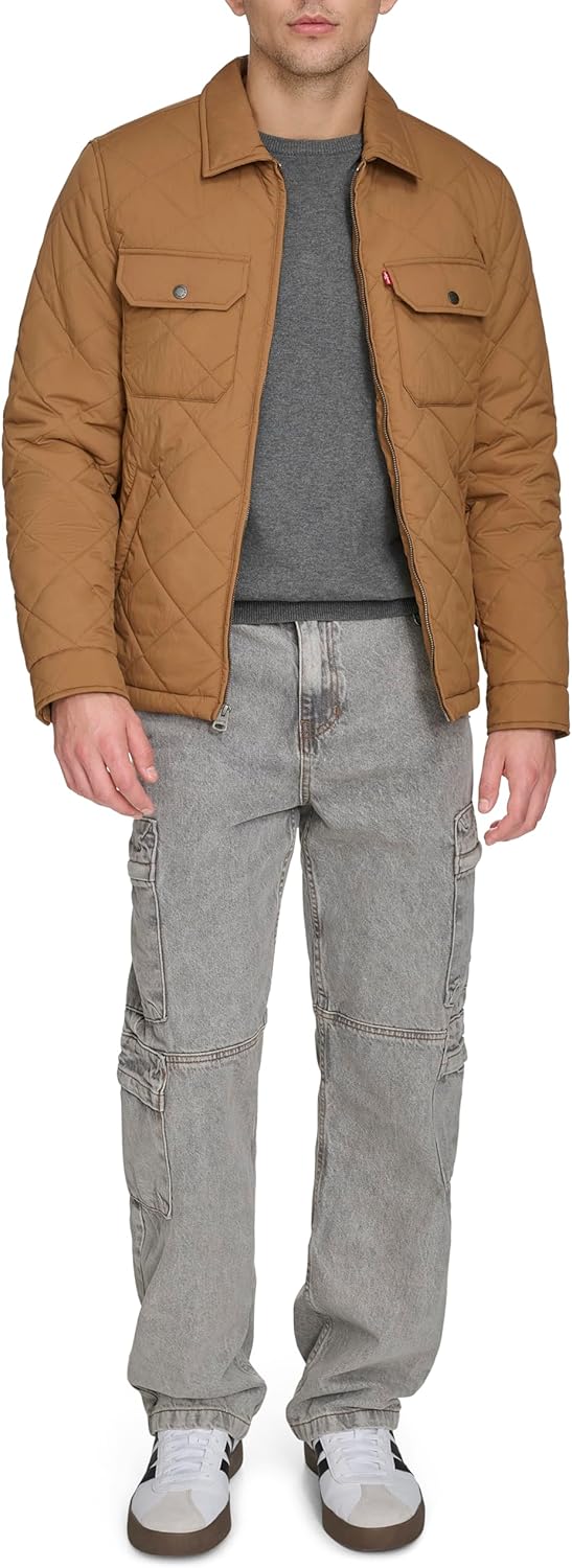 Levi's Men's Diamond Quilted Laydown Collar Jacket - Image 2