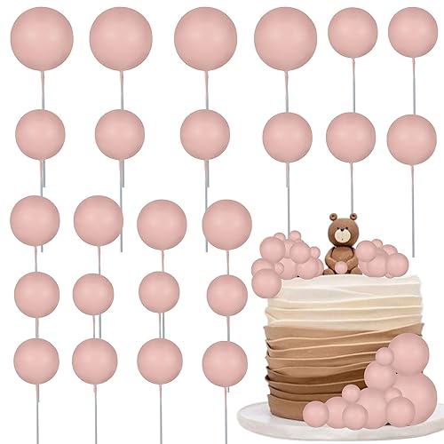 Gyufise 30 piezas de bolas para decoración de tartas, bolas, bolas, bolas de espuma, decoración de cupcakes, mini globos, baby shower, decoración de