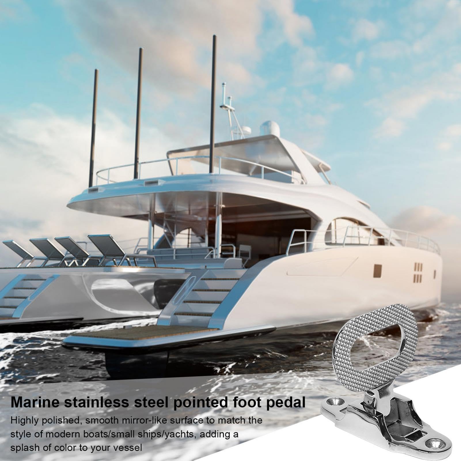 Klappbare Maststufe – Sicherheits-Klappgreifer, Heckzugangsleiter | Sicherheits-Edelstahl 316 für Boote, Boots-Trittleiter mit Schnellverschluss-Hardware-Zubehör für Surf-Yacht, Auto, Wohnmobil, LKW