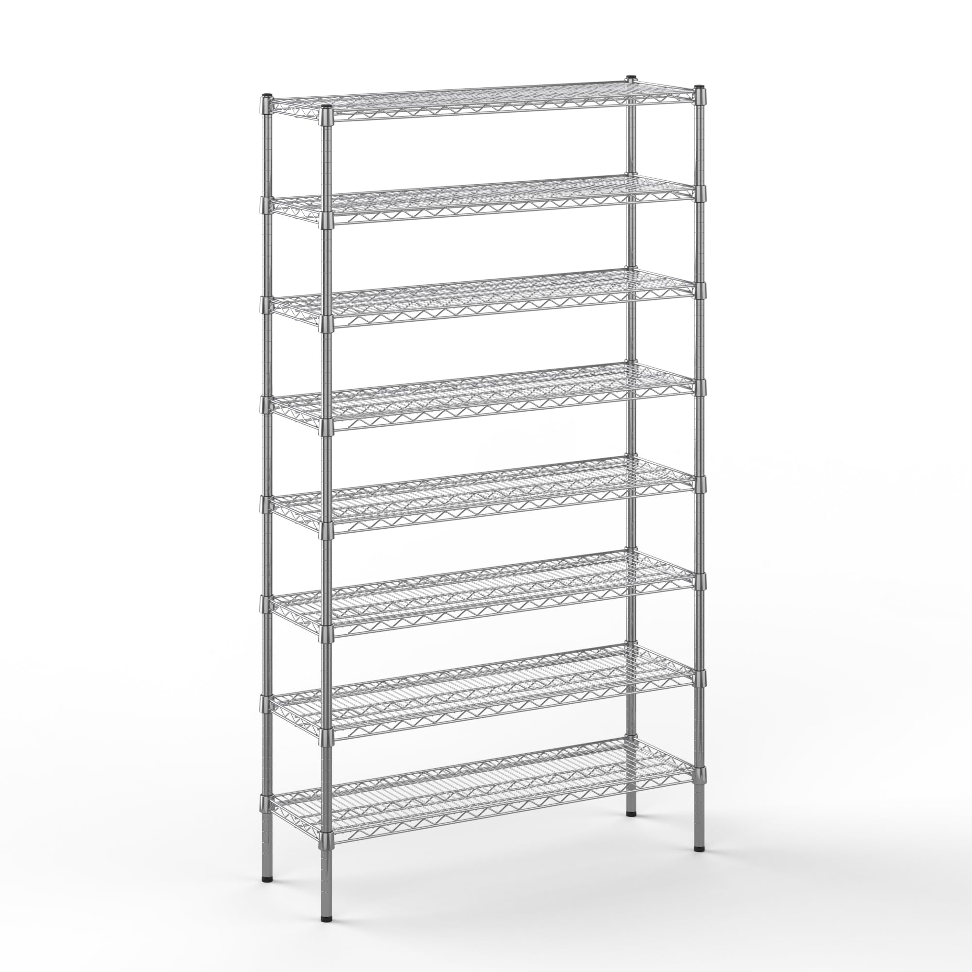 14" Deep x 42" Wide x 74" Height Wire Shelving Kit | 8-Tier | NSF Commercial Storage Rack Unit