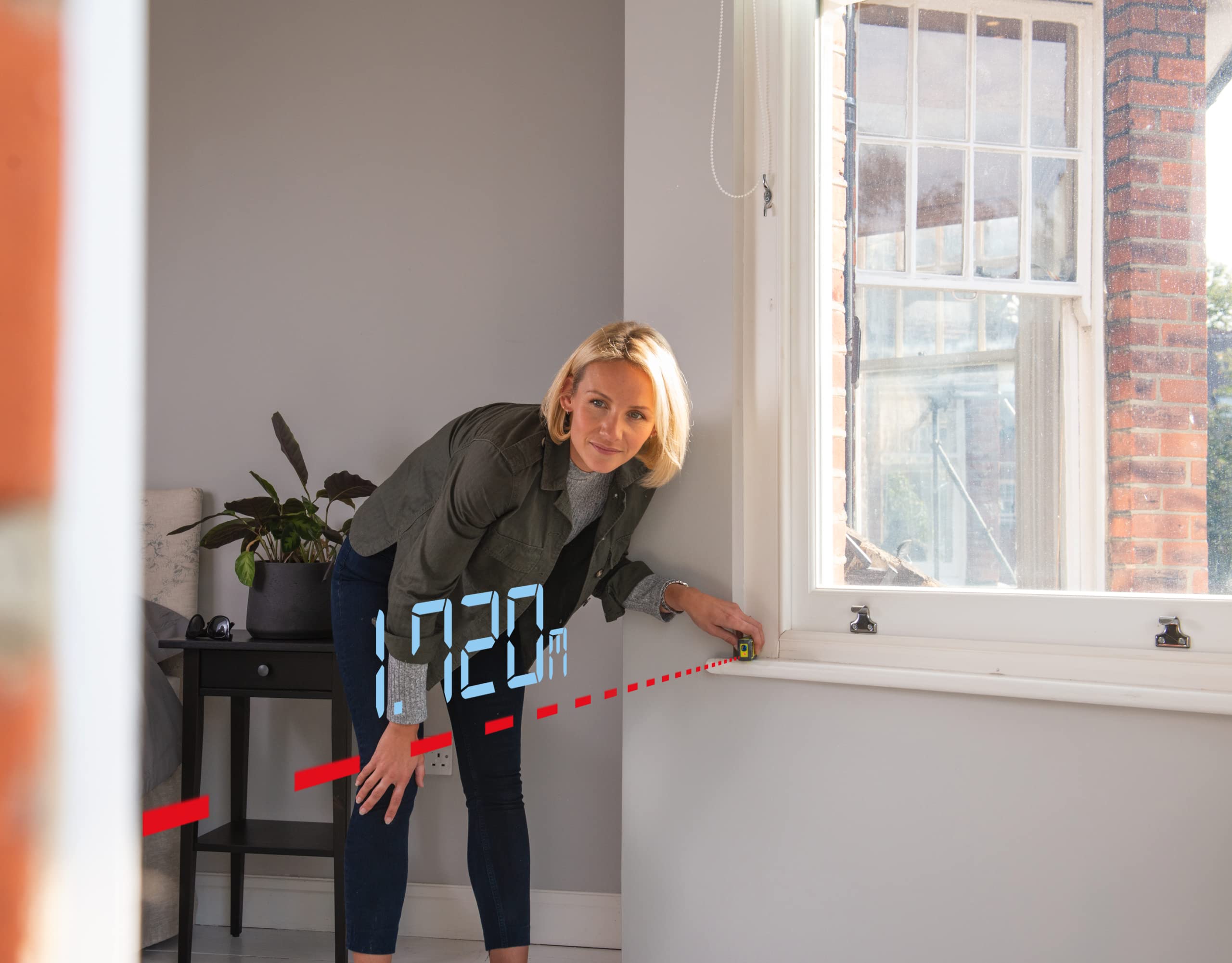 Ryobi RBLDM20, Distanziometro Laser, Compatto e Tascabile, con Indicatore di Stato di Carica